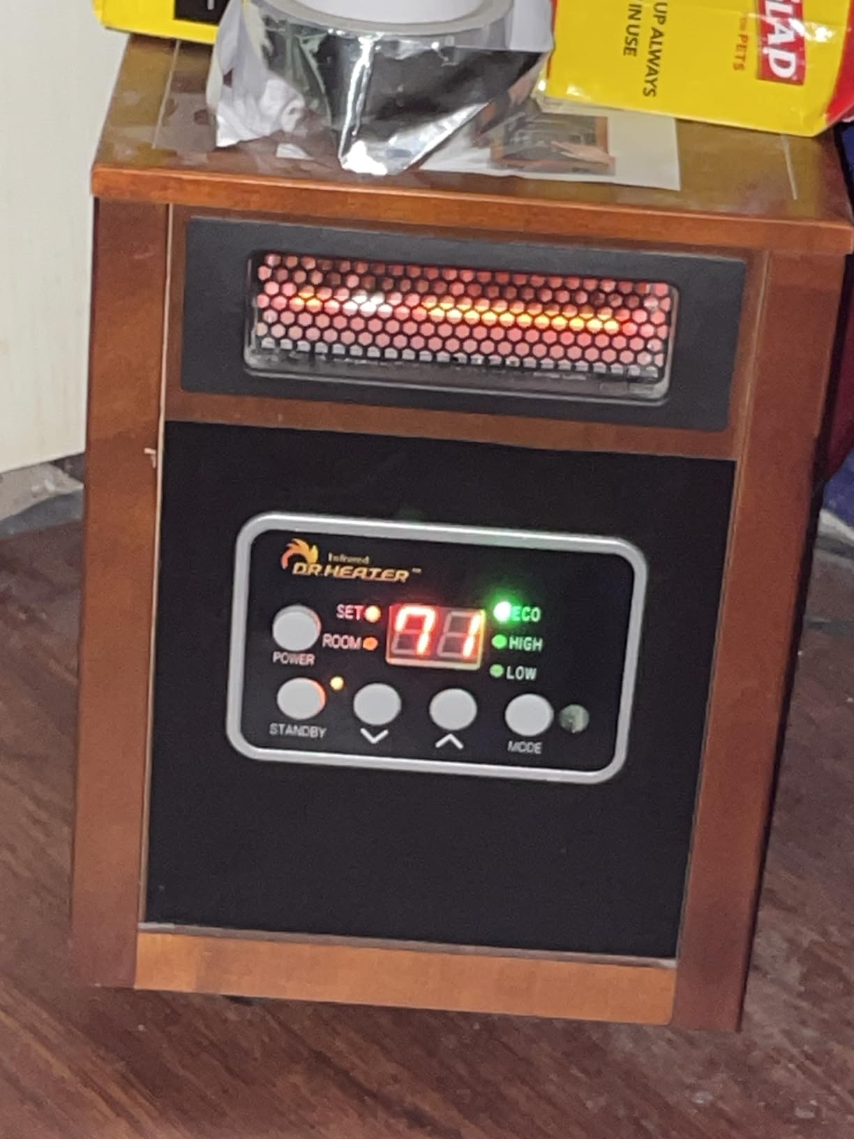 Dr Infrared Heater Portable Space Heater, Original, 1500-Watt, Cherry (Pack of 1) - Customer Photo 2