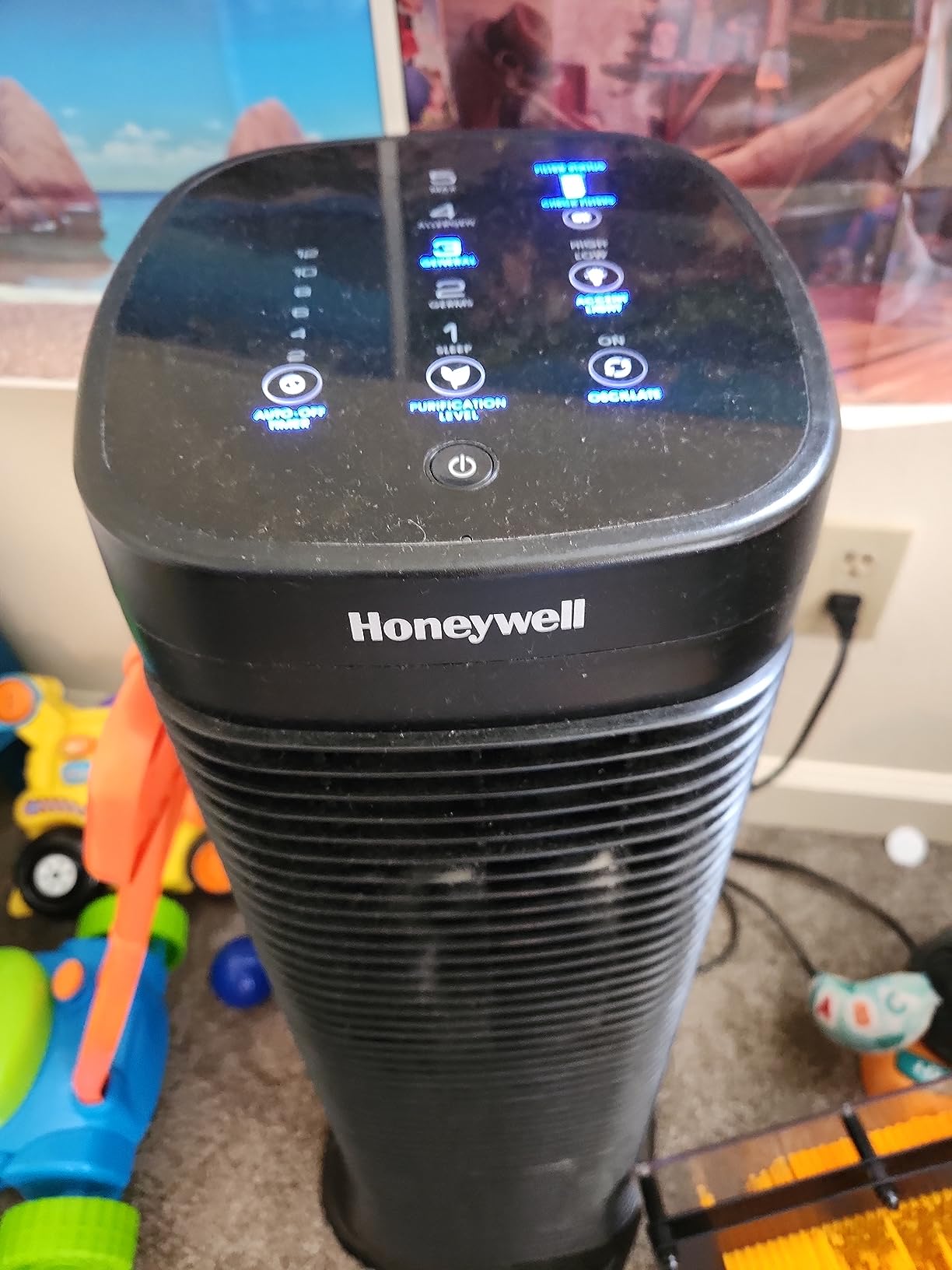 Honeywell Air Genius 5 Air Purifier for Large Rooms up to 1200 Ft², Permanent Washable Filters, Reduces Dust, Pollen, Pet Dander, Odors, Smoke, Black, HFD320 - Customer Photo 1