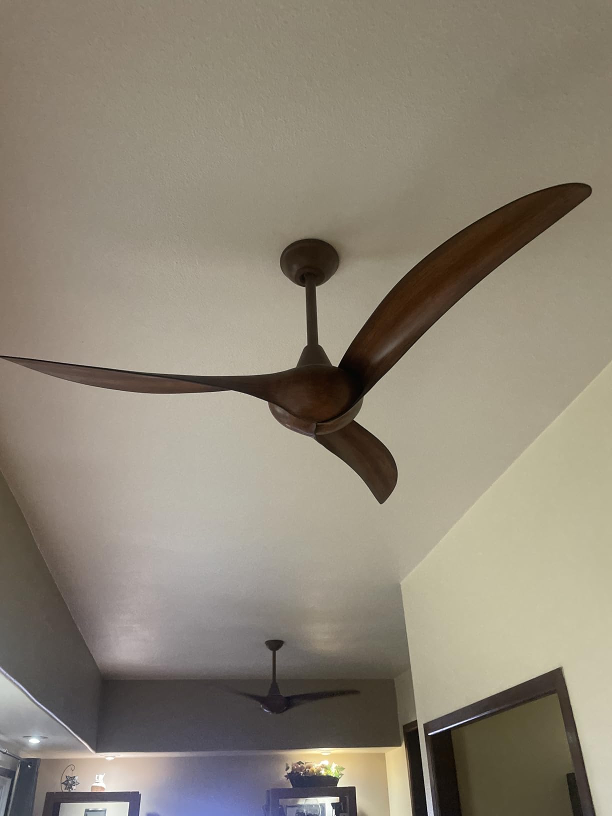 MINKA-AIRE F844-DK Light Wave 52 Inch Ceiling Fan with LED Light Kit, Brown Distressed Koa Finish Customer Review MINKA-AIRE F844-DK Light Wave 52 Inch Ceiling Fan with LED Light Kit, Brown Distressed Koa Finish - Customer Photo 1