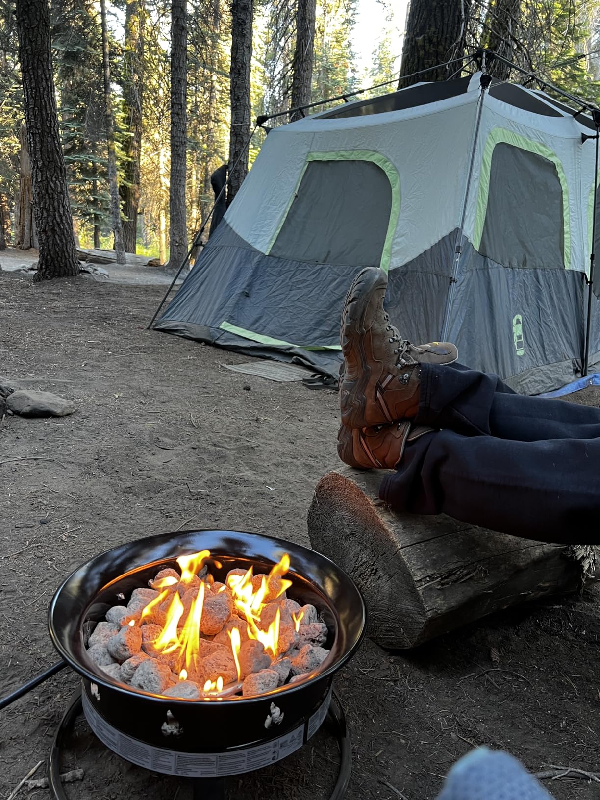 Outland Living Portable Propane Fire Pit, 19-inch, 58,000 BTU with Fire Pit Cover & Carry Kit, Smokeless Gas Firebowl | Perfect for Camping, Patio, Backyard, Tailgating, Deck, RV| Black 893 Deluxe - Customer Photo 2