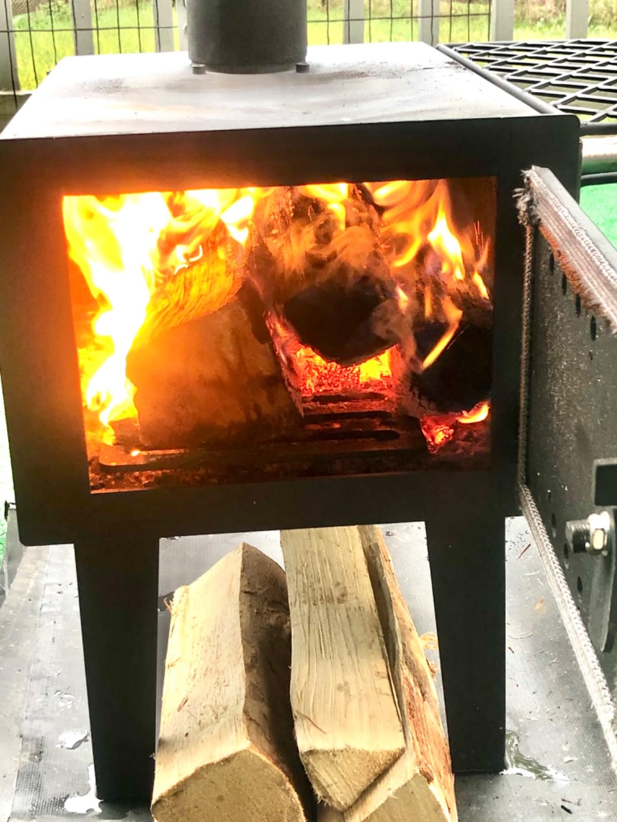 Guide Gear Outdoor Wood Burning Stove; Portable with Chimney Pipe for Cooking and Camping Customer Review Guide Gear Outdoor Wood Burning Stove; Portable with Chimney Pipe for Cooking and Camping - Customer Photo 1