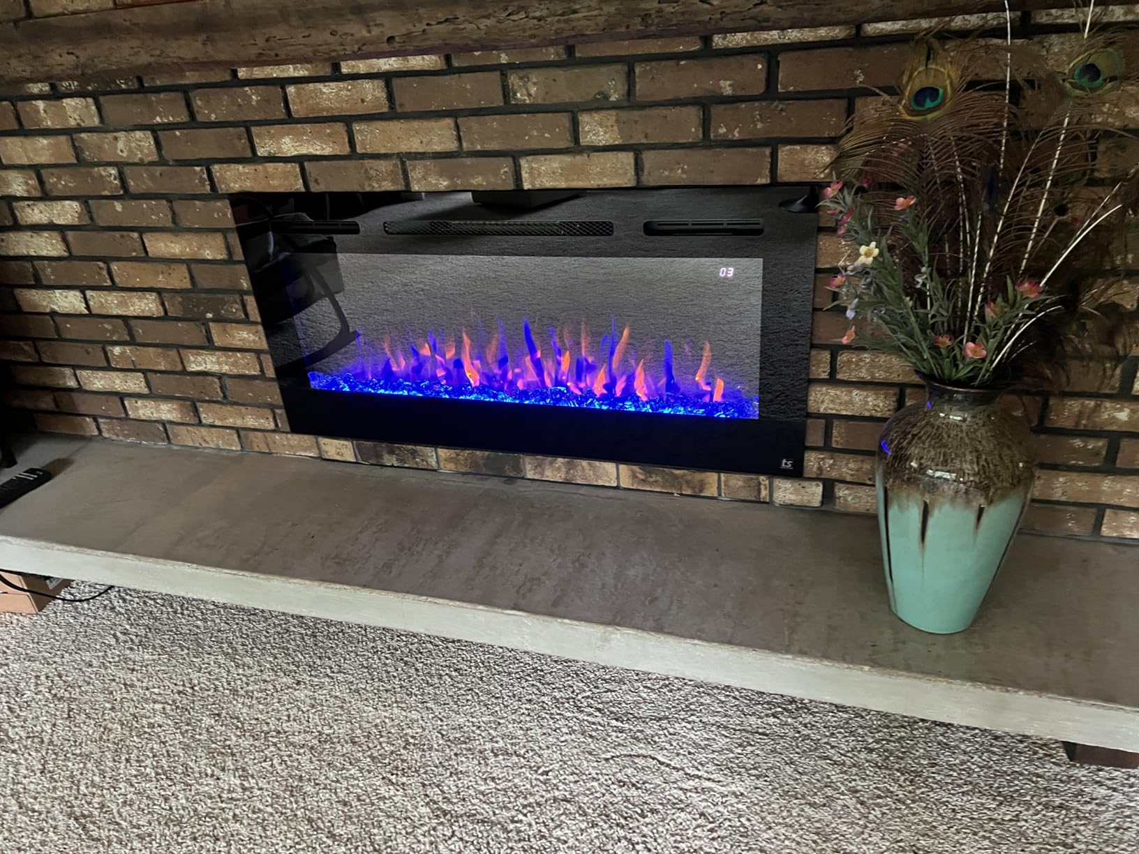 Touchstone Smart Electric Fireplace-The Sideline 72 Touchstone Smart Electric Fireplace-The Sideline 72
