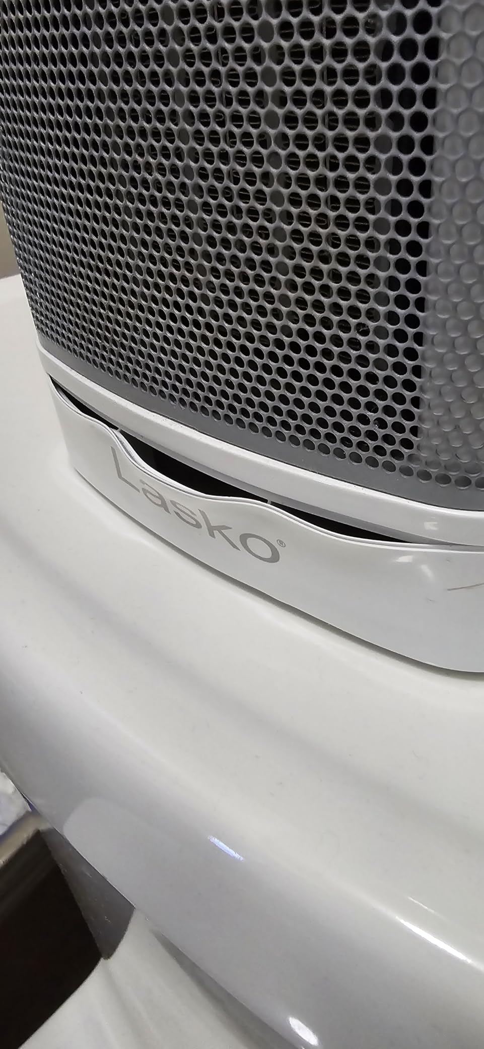 Lasko Portable Electric Ceramic Space Heater with ALCI Plug for Bathroom Use, 2 Heat Settings and Simple Heat Button, 8 Inches, White, 1500W, CD08200 - Customer Photo 4
