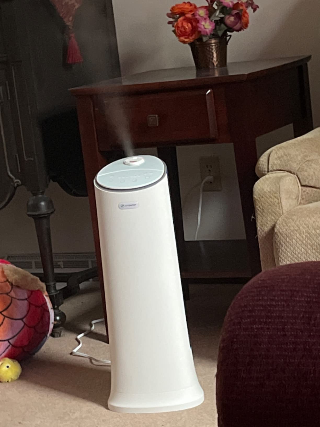 Pure Guardian Ultrasonic Cool Mist Humidifier, 100 Hour Run Time, 1.5 Gallon Tank, 440 Sq. Ft. Coverage, Medium Rooms, Quiet, Filter Free, Black, H3200BAR Customer Review Pure Guardian Ultrasonic Cool Mist Humidifier, 100 Hour Run Time, 1.5 Gallon Tank, 440 Sq. Ft. Coverage, Medium Rooms, Quiet, Filter Free, Black, H3200BAR - Customer Photo 1