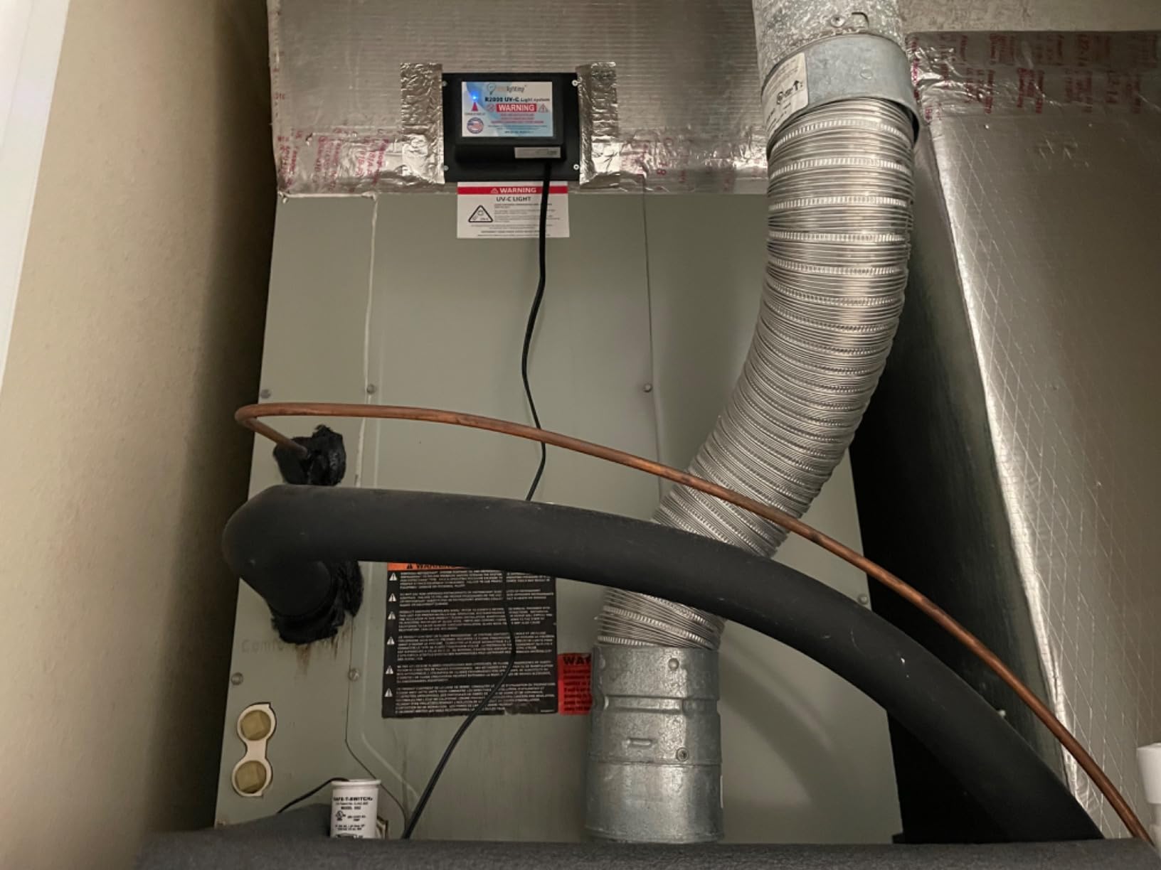 REKO Lighting R2000 Air Purifier Whole House Uv uvc Light in Duct for HVAC Ac (Air Conditioning) Duct - Customer Photo 2