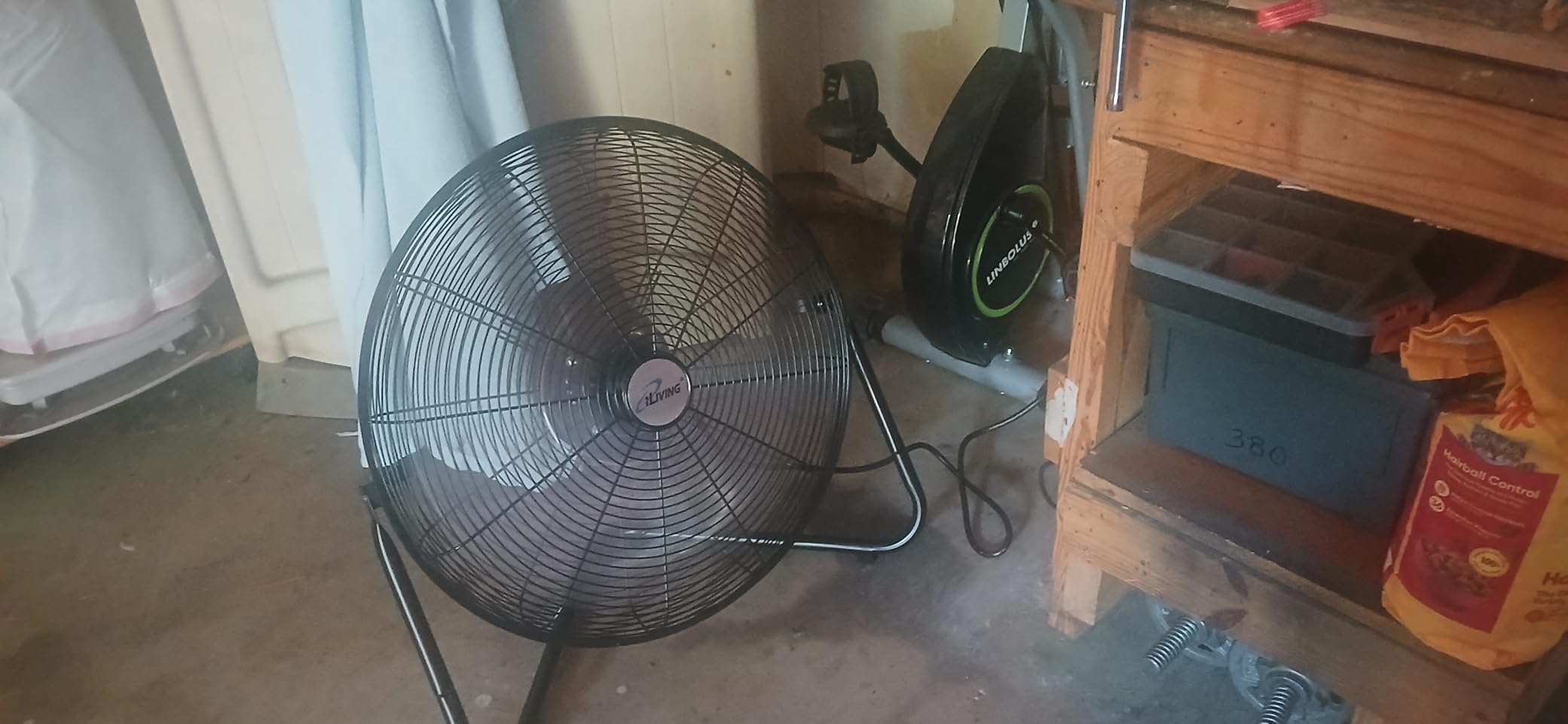 iLIVING 20 Inch Heavy Duty Floor & Wall Mount Fan - 5500 CFM High Velocity, 160-Watt, 3-Speed, Industrial Cooling for Garage, Workshop, Office, Home - UL Listed, Black Customer Review iLIVING 20 Inch Heavy Duty Floor & Wall Mount Fan - 5500 CFM High Velocity, 160-Watt, 3-Speed, Industrial Cooling for Garage, Workshop, Office, Home - UL Listed, Black - Customer Photo 2