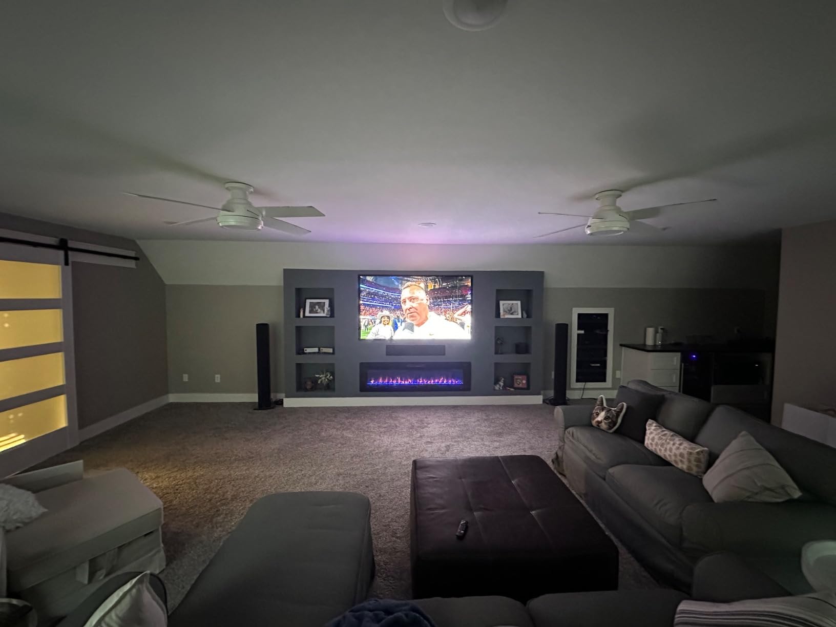 R.W.FLAME Electric Fireplace 50 inch Recessed and Wall Mounted,The Thinnest FireplaceLow Noise, Fit for 2 x 6 Stud, Remote Control with Timer,Touch Screen,Adjustable Flame Colors and Speed Customer Review R.W.FLAME Electric Fireplace 50 inch Recessed and Wall Mounted,The Thinnest FireplaceLow Noise, Fit for 2 x 6 Stud, Remote Control with Timer,Touch Screen,Adjustable Flame Colors and Speed - Customer Photo 1