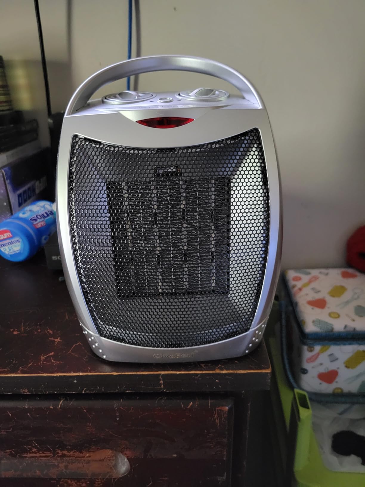 GiveBest Portable Electric Space Heater with Thermostat, 1500W/750W Safe and Quiet Ceramic Heater Fan, Heat Up 200 Square Feet for Office Room Desk Indoor Use, Silver Customer Review GiveBest Portable Electric Space Heater with Thermostat, 1500W/750W Safe and Quiet Ceramic Heater Fan, Heat Up 200 Square Feet for Office Room Desk Indoor Use, Silver - Customer Photo 4