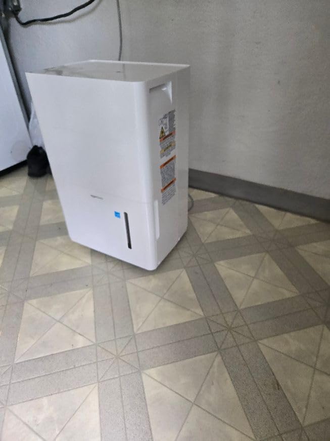 Amazon Basics Large Dehumidifier for Rooms, Energy Star Certified,Effectively Reduces Humidity, With Advanced Moisture Control, Timer, Auto-Defrost, Overflow Protection, up to 4000 SFT, 50 Pint, White - Customer Photo 2