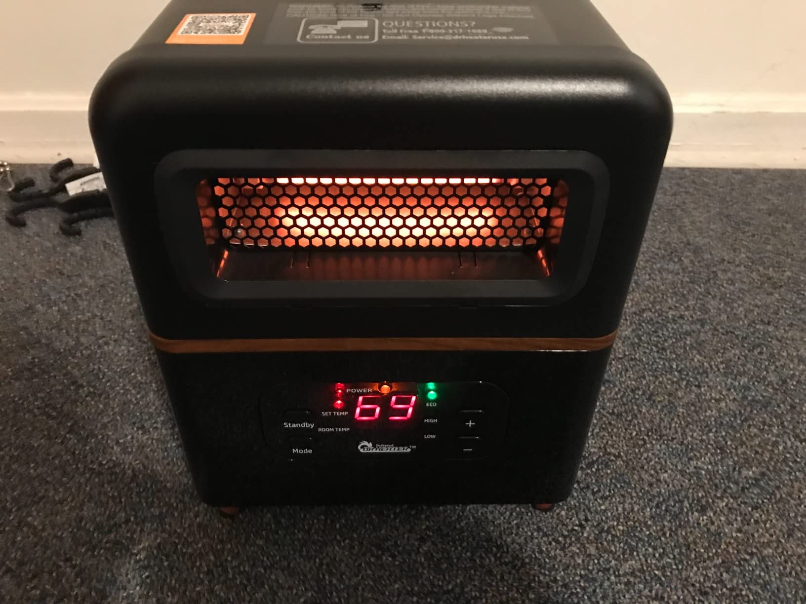 DR. INFRARED HEATER DR-978 New Upgraded Dual Heating Hybrid Portable Infrared Space Heater, 1500W with Remote Customer Review DR. INFRARED HEATER DR-978 New Upgraded Dual Heating Hybrid Portable Infrared Space Heater, 1500W with Remote - Customer Photo 2