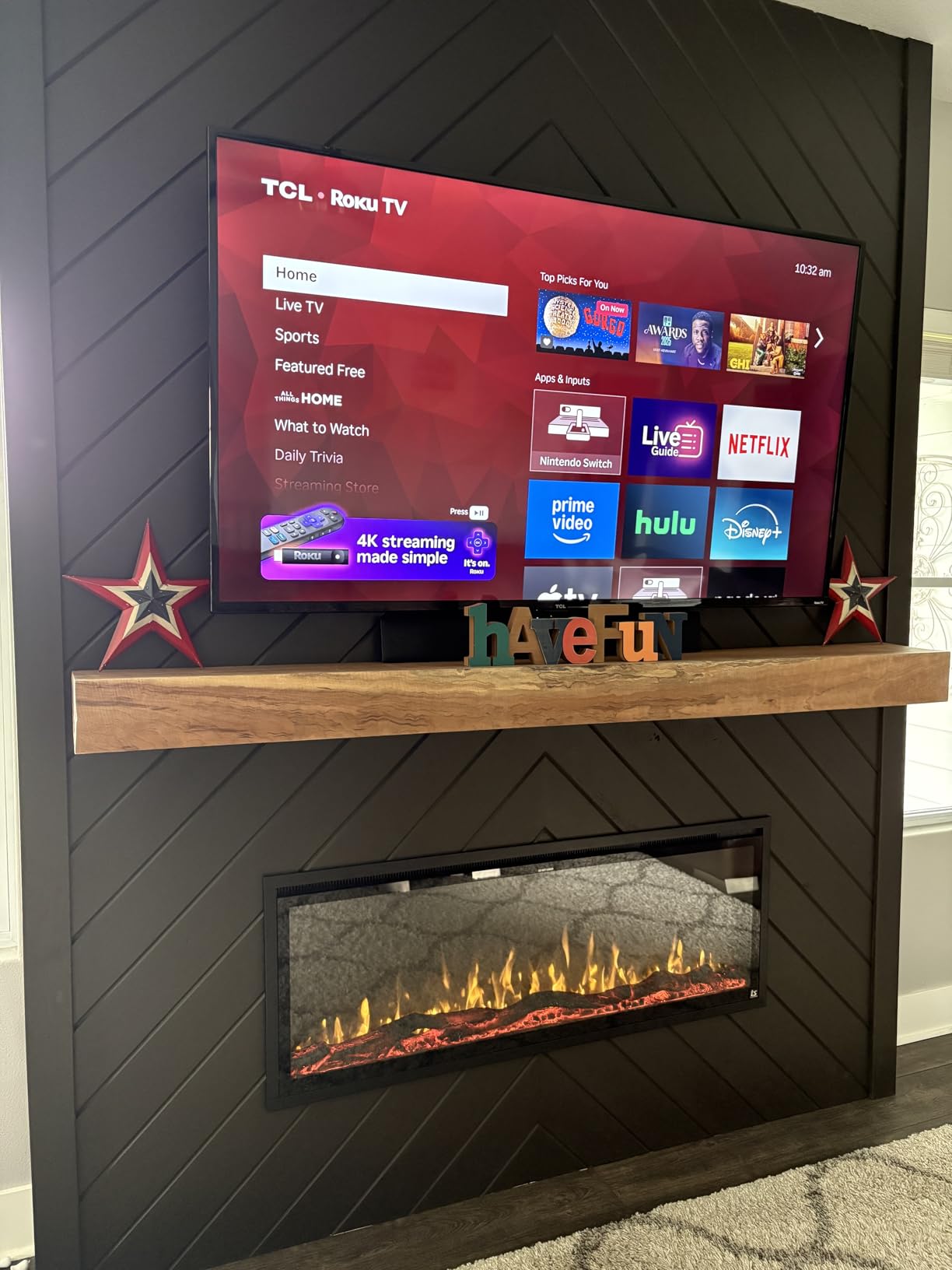 Touchstone Sideline Elite Smart Electric Fireplace - Alexa/WiFi Enabled- 42