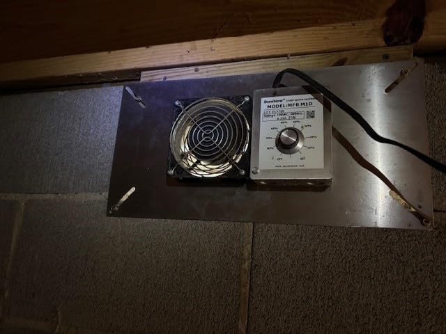 Durablow 220 CFM Air-In Stainless Steel Crawl Space Vent Fan, Dual Fans with Dehumidistat & Thermostat - Customer Photo 1