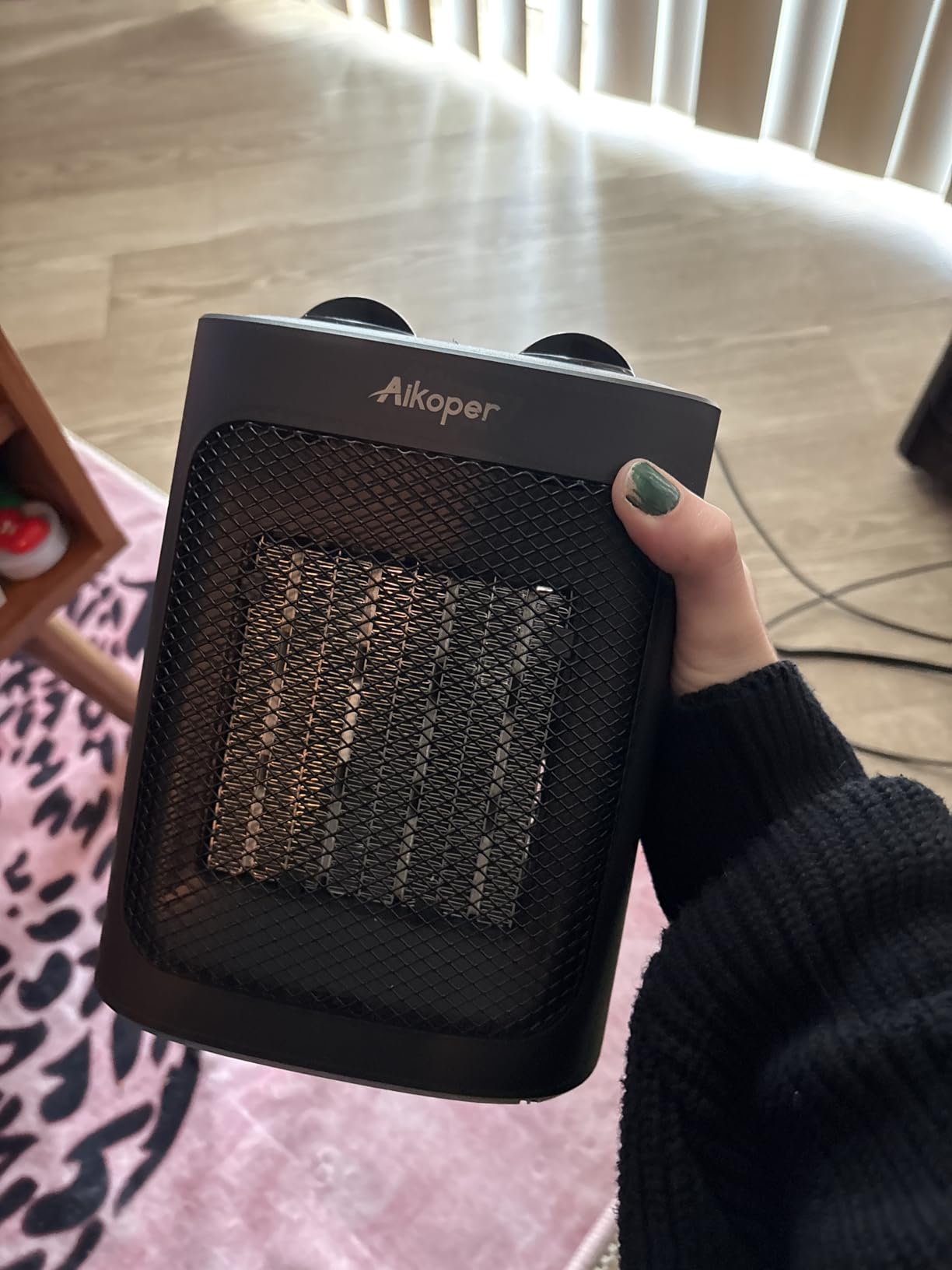 Space Heater, 1500W Electric Heaters Indoor Portable with Thermostat, PTC Fast Heating Ceramic Room Small Heater with Heating and Fan Modes for Bedroom, Office and Indoor Use Customer Review Space Heater, 1500W Electric Heaters Indoor Portable with Thermostat, PTC Fast Heating Ceramic Room Small Heater with Heating and Fan Modes for Bedroom, Office and Indoor Use - Customer Photo 1