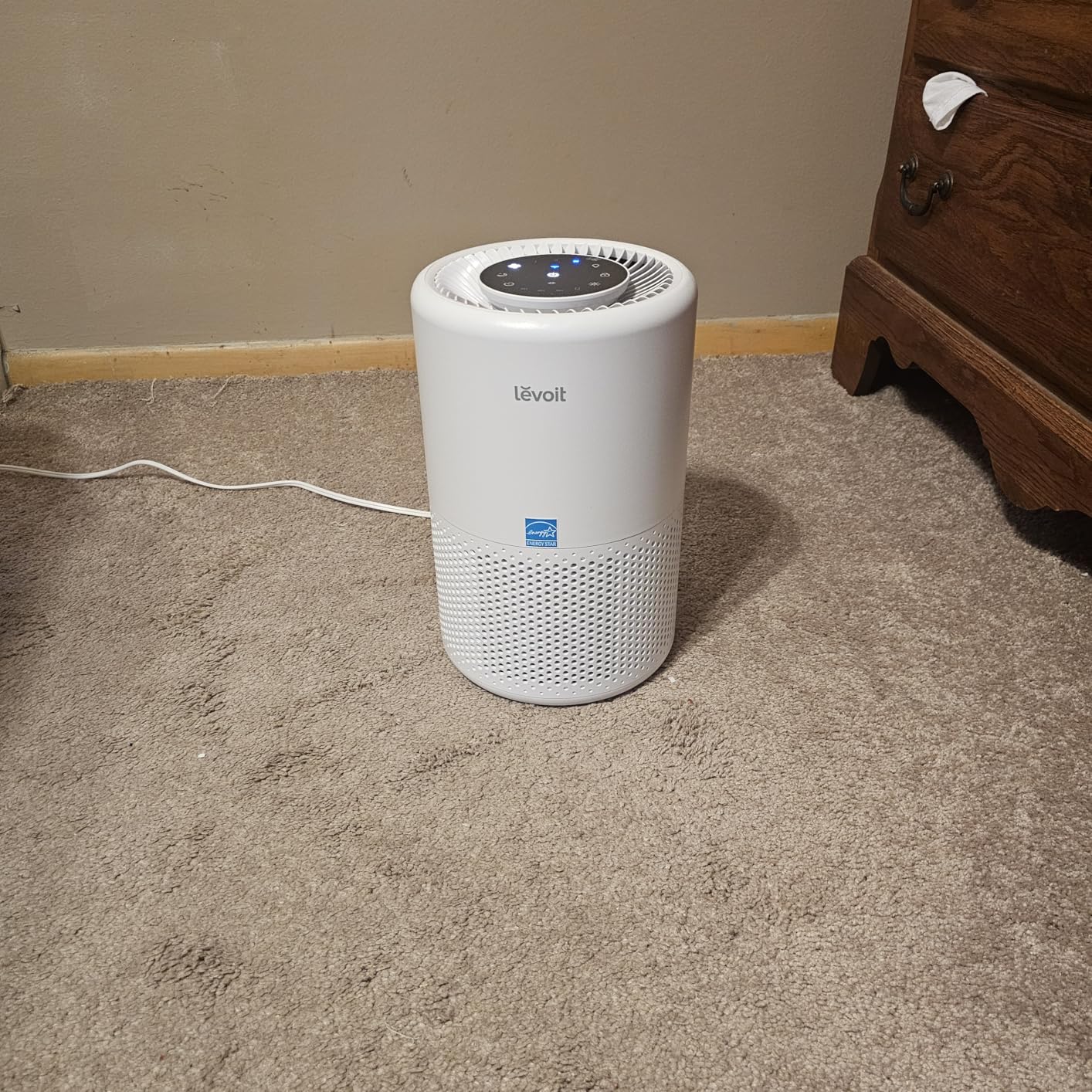 LEVOIT Air Purifier for Home Bedroom Dorm Room, Smart WiFi Alexa Control, AHAM VERIFIDE, 3-in-1 Filter with HEPA Sleep Mode for Allergens, Pollutants, Smoke, Dust, Core 200S-P, White Customer Review LEVOIT Air Purifier for Home Bedroom Dorm Room, Smart WiFi Alexa Control, AHAM VERIFIDE, 3-in-1 Filter with HEPA Sleep Mode for Allergens, Pollutants, Smoke, Dust, Core 200S-P, White - Customer Photo 1