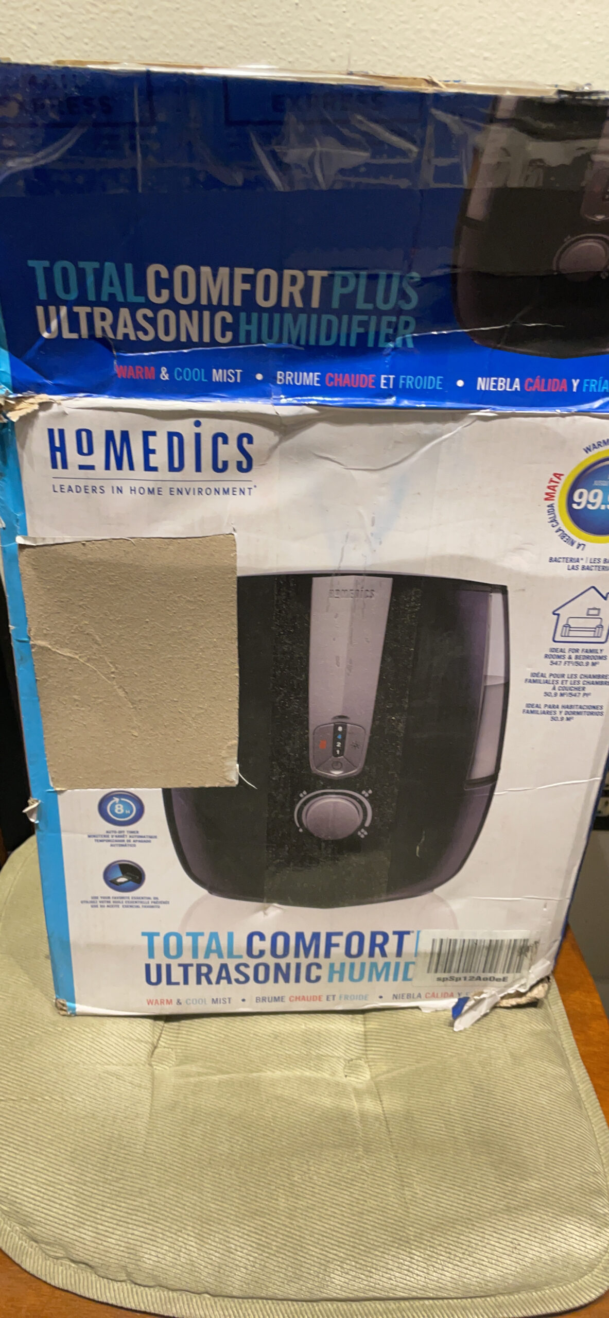 Homedics TotalComfort Plus Humidifier – Large Air Humidifiers for Bedroom, Plants – Top-Fill 5.3L Water Tank with Cool and Warm Mist, Essential Oil Pads, Colored Night-Light, Black Customer Review Homedics TotalComfort Plus Humidifier – Large Air Humidifiers for Bedroom, Plants – Top-Fill 5.3L Water Tank with Cool and Warm Mist, Essential Oil Pads, Colored Night-Light, Black - Customer Photo 2