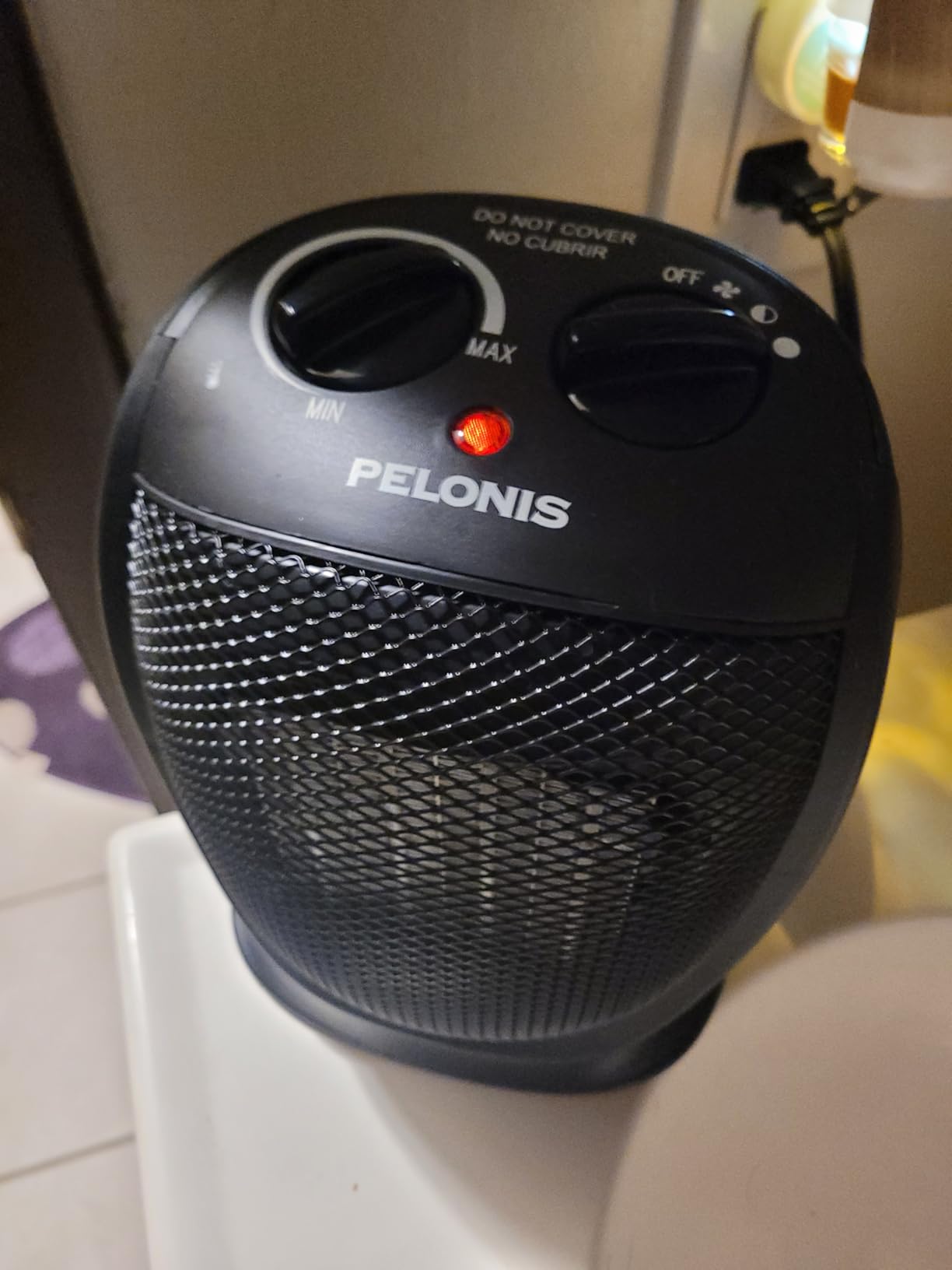 PELONIS PHTA1ABB Portable, 1500W/900W, Quiet Cooling & Heating Mode Space Heater for All Season, Tip Over & Overheat Protection,for Home, Office Personal Use, Black , 9inch - Customer Photo 5