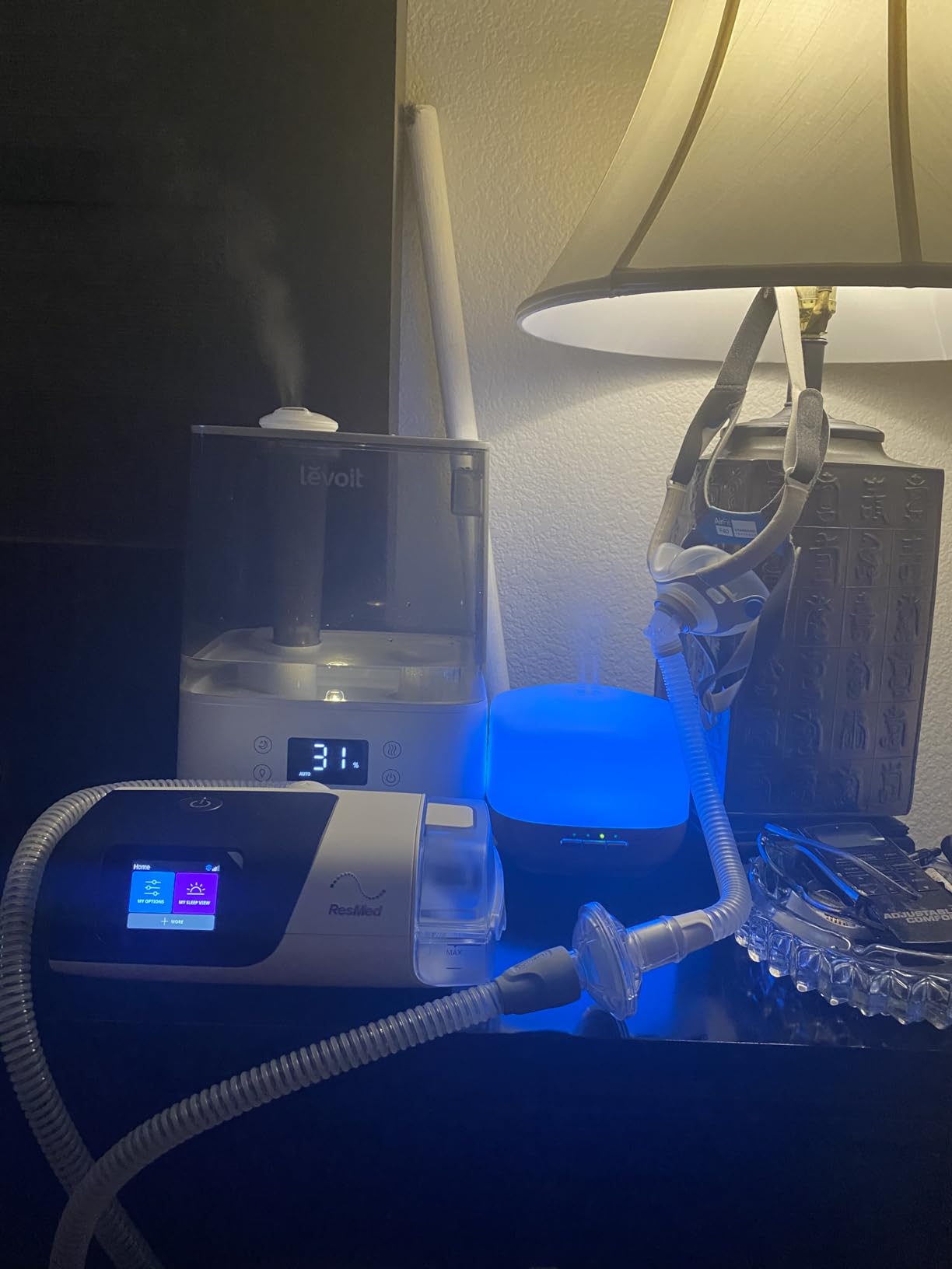 LEVOIT Smart Humidifiers for Bedroom Large Room Home,(6L) Cool Mist Top Fill Essential Oil Diffuser for Baby & Plants,Smart App & Voice Control, Rapid Humidification & Auto Mode-Quiet Sleep Mode, Gray - Customer Photo 4