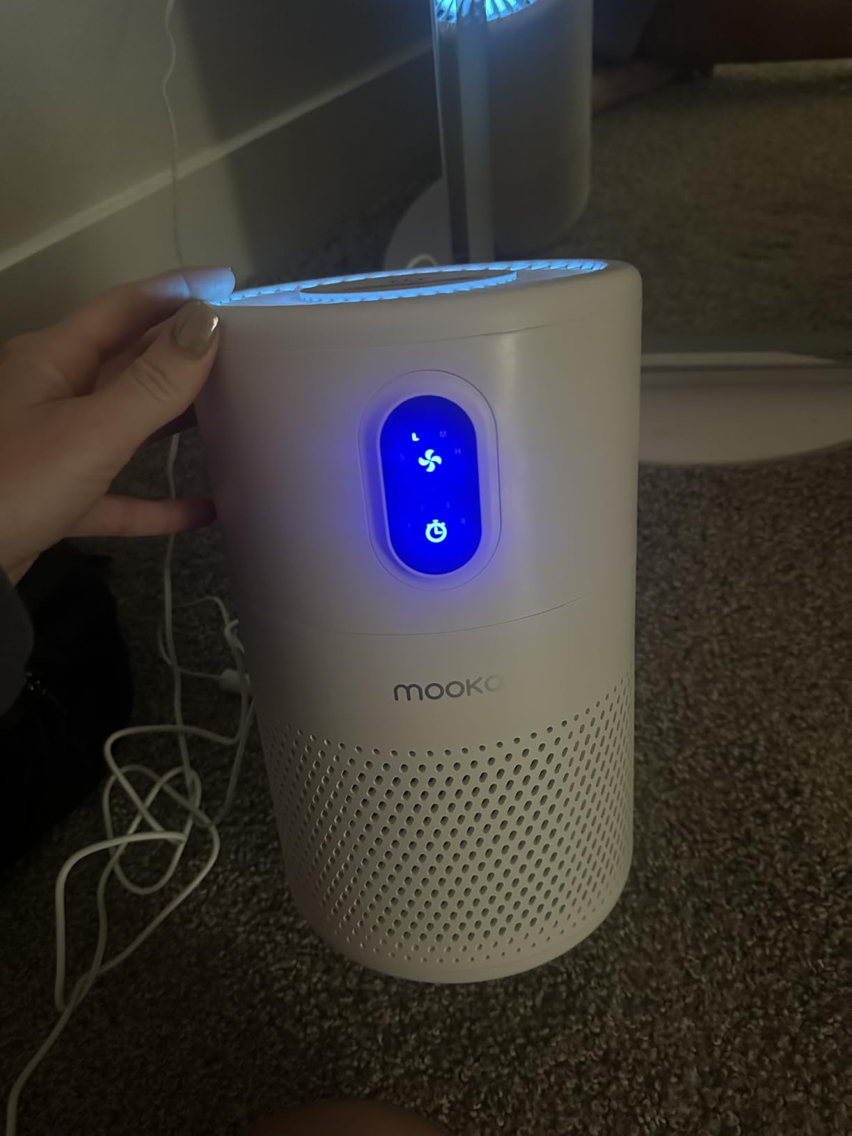 MOOKA Air Purifiers for Home Large Room up to 1076 ft², H13 True HEPA Air Filter Cleaner, Odor Eliminator, Remove Smoke Dust Pollen Pet Dander, Night Light(Available for California) Customer Review MOOKA Air Purifiers for Home Large Room up to 1076 ft², H13 True HEPA Air Filter Cleaner, Odor Eliminator, Remove Smoke Dust Pollen Pet Dander, Night Light(Available for California) - Customer Photo 2