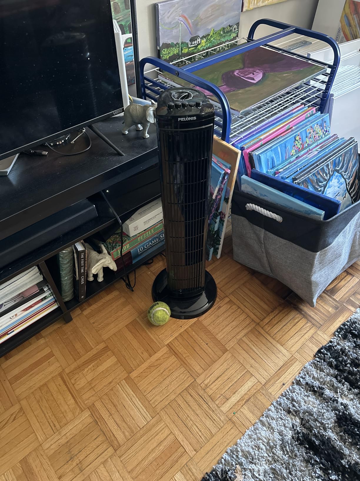 PELONIS 30 Inch Oscillating Tower Fan with 3 Speed Settings and Auto-off Timer, Standing Fan PFT28A2BBB, Black, medium Customer Review PELONIS 30 Inch Oscillating Tower Fan with 3 Speed Settings and Auto-off Timer, Standing Fan PFT28A2BBB, Black, medium - Customer Photo 1
