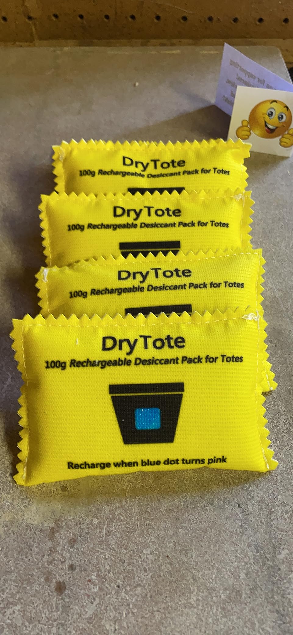 100g Rechargeable Desiccant Pack of 5 - Moisture Absorbing Bag - Silica Gel Desiccant Dehumidifier for Storage Bins and Totes Customer Review 100g Rechargeable Desiccant Pack of 5 - Moisture Absorbing Bag - Silica Gel Desiccant Dehumidifier for Storage Bins and Totes - Customer Photo 2