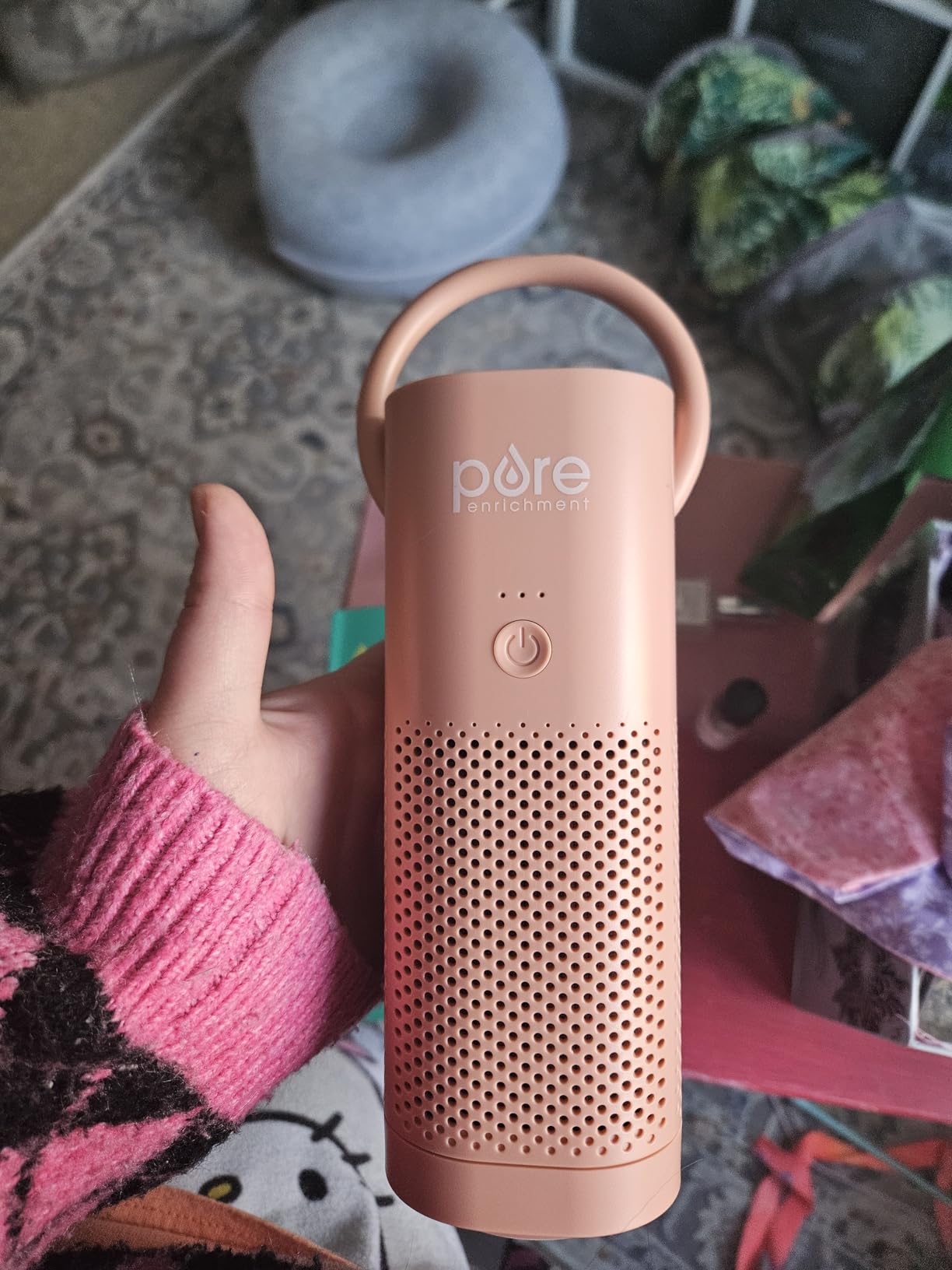 Pure Enrichment® PureZone™ Mini Portable Air Purifier - Cordless True HEPA Filter Cleans Air & Eliminates 99.97% of Dust, Odors, & Allergens Close to You - Cars, School, & Office (Starlight Blue) - Customer Photo 4