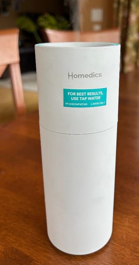 Homedics Portable Humidifier - Small Air Humidifiers for Bedroom, Plants, Office, Travel - Cool Mist Humidifiers, Color-Changing Accent Light, 2 Mist Settings, Black Customer Review Homedics Portable Humidifier - Small Air Humidifiers for Bedroom, Plants, Office, Travel - Cool Mist Humidifiers, Color-Changing Accent Light, 2 Mist Settings, Black - Customer Photo 1