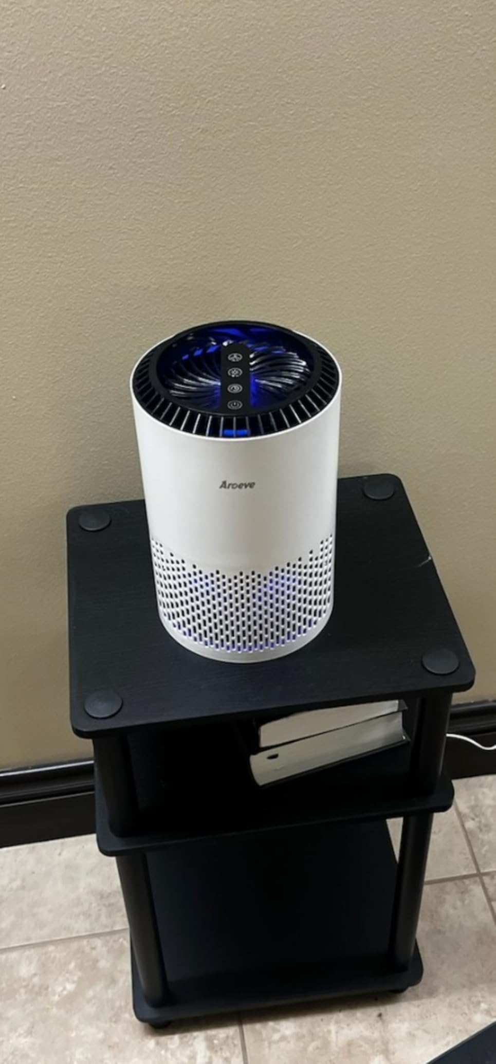 AROEVE Air Purifiers for Bedroom Home, Air Purifier For Smoke Pollen Dander Hair Smell Air Cleaner with Sleep Mode Speed Control For Bedroom Office, MK01- Black(Available for California) - Customer Photo 4