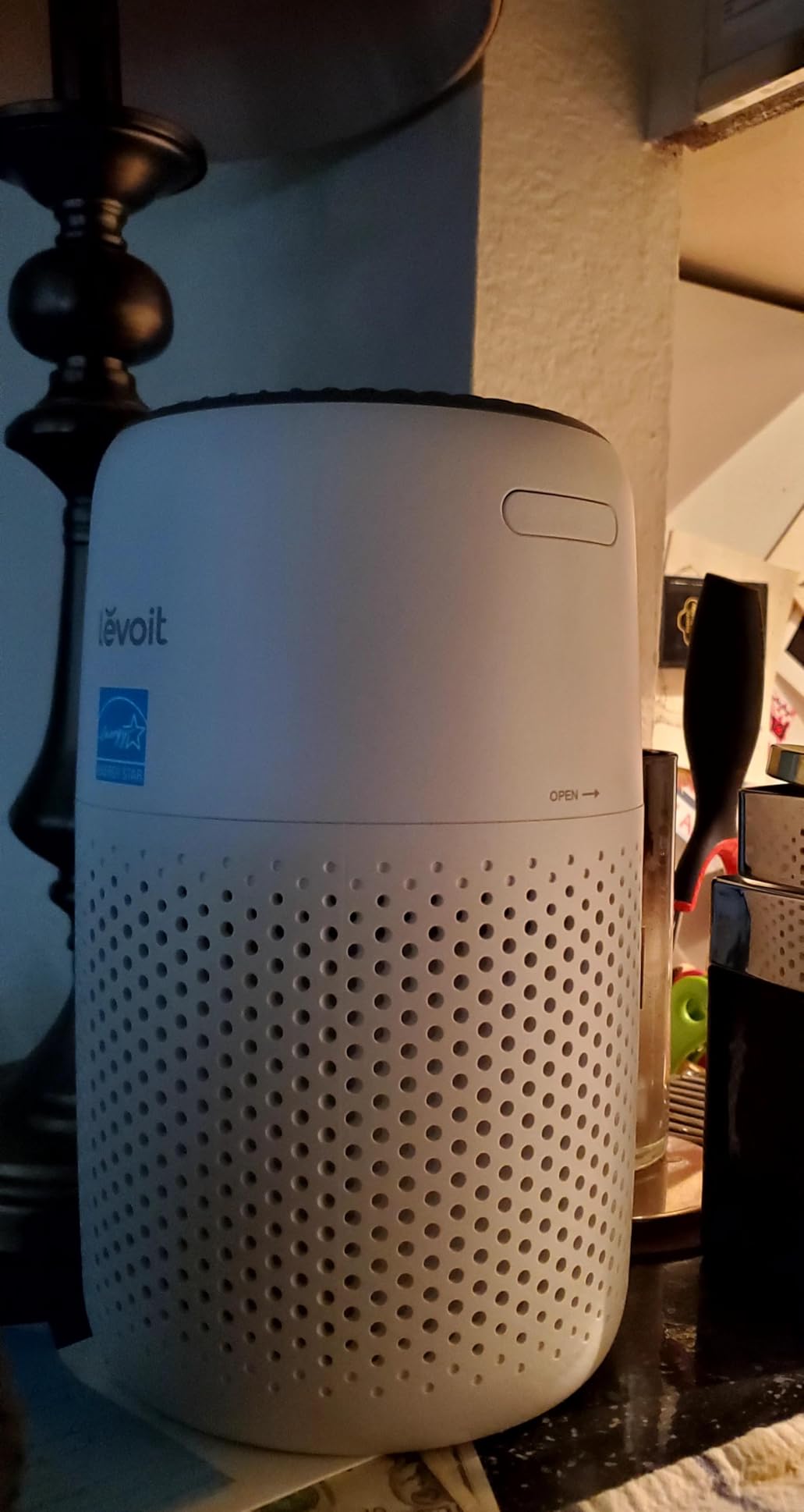 LEVOIT Air Purifiers for Bedroom Home Dorm, 3-in-1 Filter Cleaner with Fragrance Sponge for Better Sleep, Filters Smoke, Allergies, Pet Dander, Odor, Dust, Office, Desktop, Core Mini-P, White Customer Review LEVOIT Air Purifiers for Bedroom Home Dorm, 3-in-1 Filter Cleaner with Fragrance Sponge for Better Sleep, Filters Smoke, Allergies, Pet Dander, Odor, Dust, Office, Desktop, Core Mini-P, White - Customer Photo 1