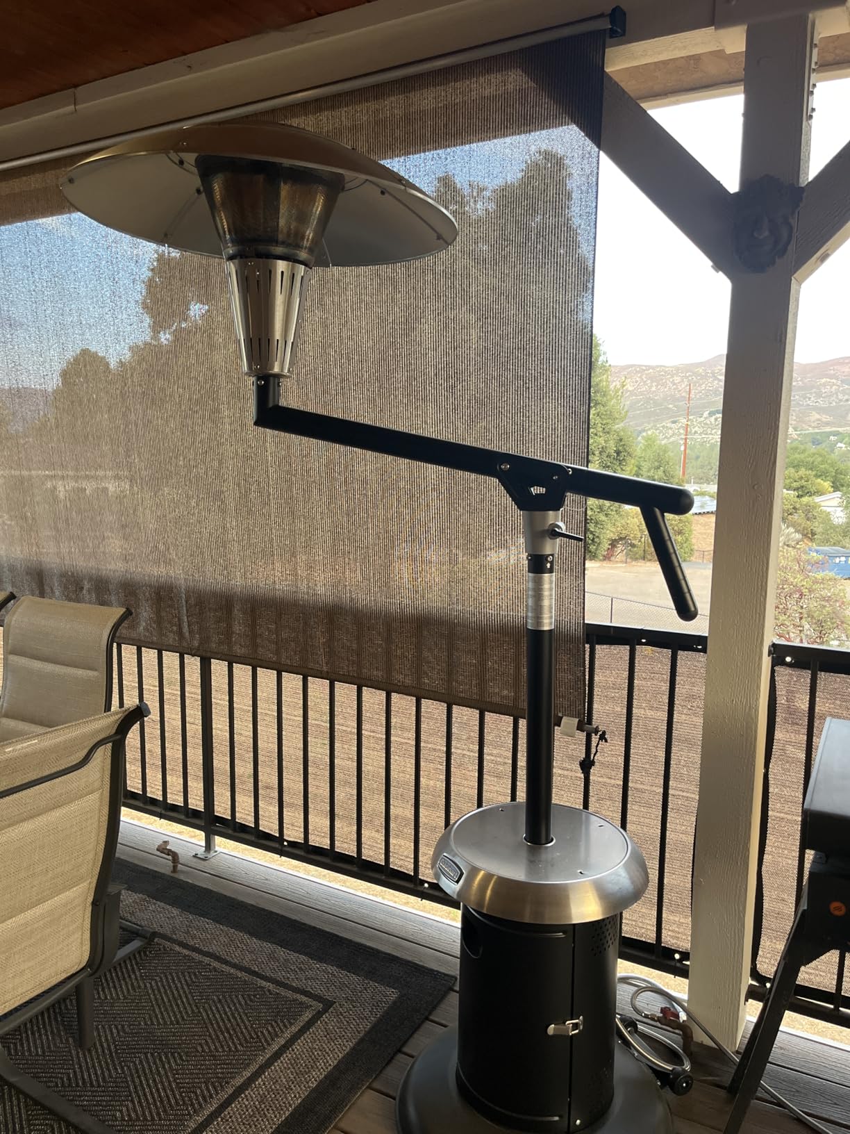 Cuisinart Perfect Position Propane Patio Heater, 38,200 BTU Powerful Directional Stainless Steel Outdoor Heater with Hidden Tank and Drink Table, Swivel Arm and Reflective Heat Shield - Customer Photo 1