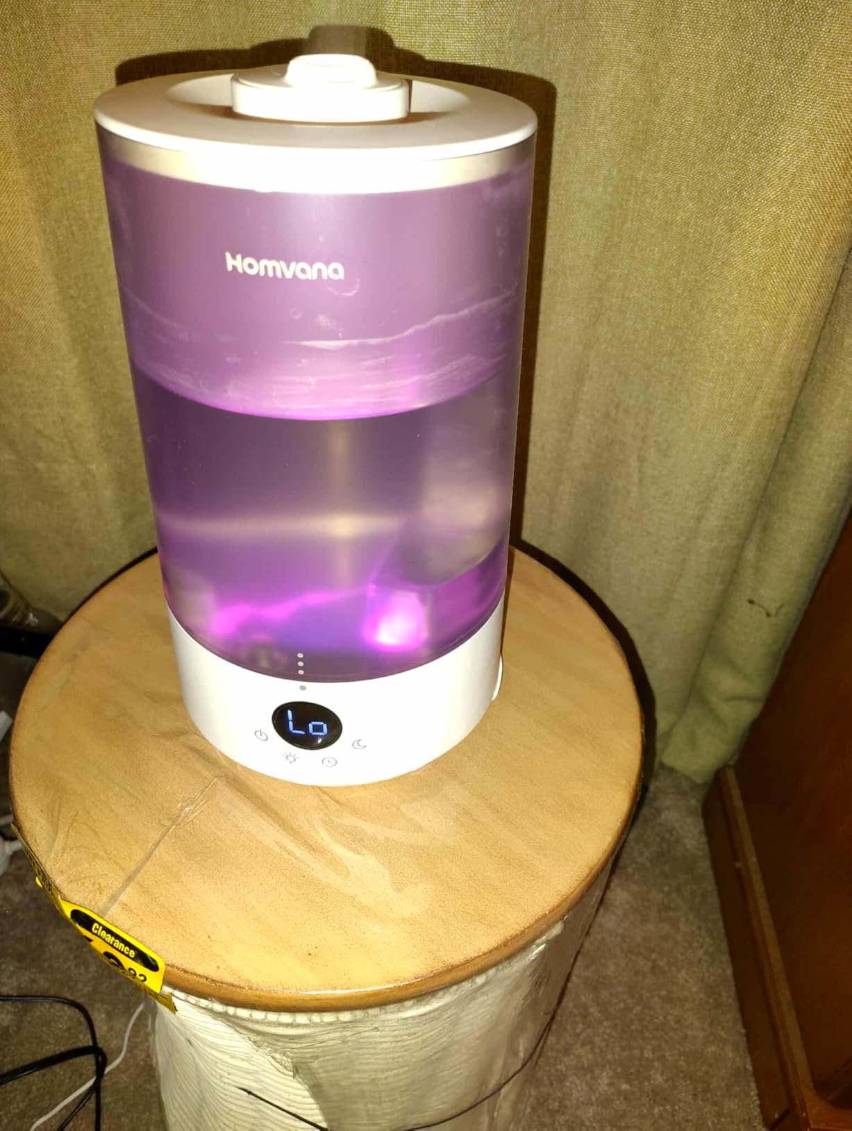 Homvana Humidifiers for Bedroom Home, 3.6 L Cool Mist Top-Fill 34H Super Long Time, Quiet 23dB, Baby Humidifier, Oil Diffuser for Large Room, Plants, Nursery, Office BPA FREE, 7 Color Light Ultrasonic Customer Review Homvana Humidifiers for Bedroom Home, 3.6 L Cool Mist Top-Fill 34H Super Long Time, Quiet 23dB, Baby Humidifier, Oil Diffuser for Large Room, Plants, Nursery, Office BPA FREE, 7 Color Light Ultrasonic - Customer Photo 2
