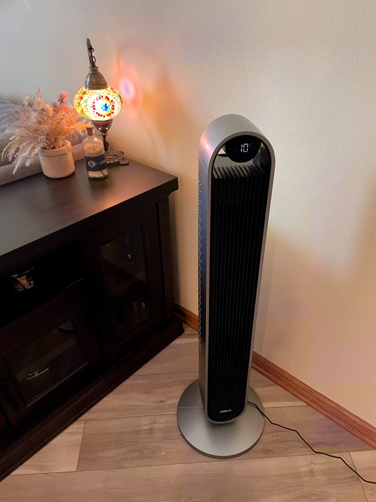 Dreo Tower Fan for Bedroom, 42 Inch 120° Oscillating Fan, 25dB Quiet DC Motor, 28ft/s Velocity Bladeless Standing Fan with 12 Speeds, 4 Modes, 12H Timer Cooling Fans for Home, Living Room, Pilot Max S Customer Review Dreo Tower Fan for Bedroom, 42 Inch 120° Oscillating Fan, 25dB Quiet DC Motor, 28ft/s Velocity Bladeless Standing Fan with 12 Speeds, 4 Modes, 12H Timer Cooling Fans for Home, Living Room, Pilot Max S - Customer Photo 1