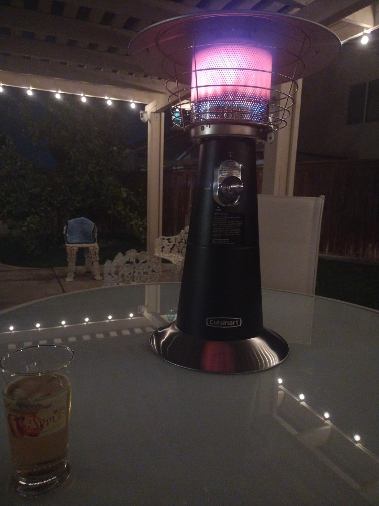 Cuisinart Portable Tabletop Patio Heater, 11,000 BTU Outdoor Propane Heater with Safety Tilt Switch and Adjustable Heat, Burner Screen Guard, 30 sq. Foot Heat Range, Black - Customer Photo 1