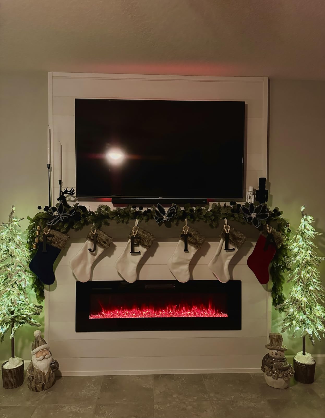BOSSIN 72 inch Ultra-Thin Silence Linear Electric Fireplace, Recessed Wall Mounted Fireplace, Fit for 2 x 4 and 2 x 6 Stud, 12 Adjustable Flame Color & Speed,Touch Screen Remote Control with 8h Timer Customer Review BOSSIN 72 inch Ultra-Thin Silence Linear Electric Fireplace, Recessed Wall Mounted Fireplace, Fit for 2 x 4 and 2 x 6 Stud, 12 Adjustable Flame Color & Speed,Touch Screen Remote Control with 8h Timer - Customer Photo 1