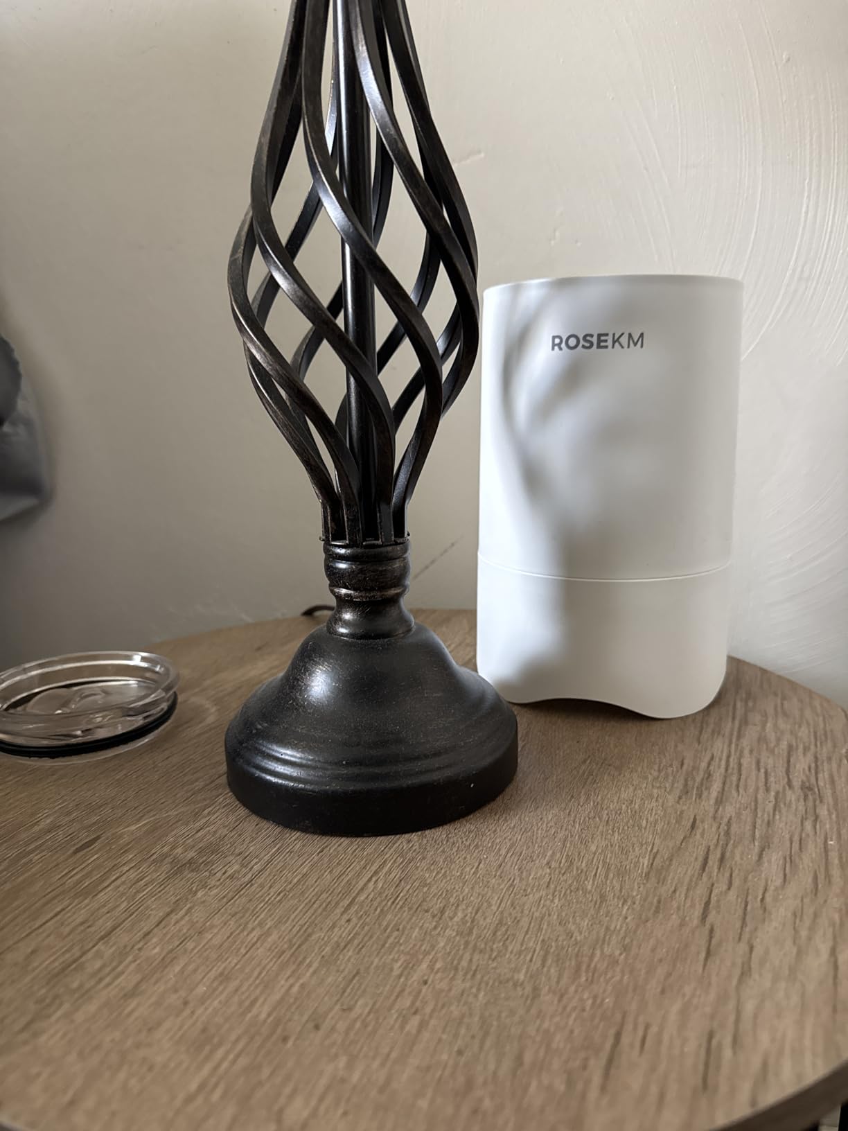Small Air Purifier for Home Bedroom, Personal Desk Mini Air Purifier, Room Hepa Air Purifier Fresheners Cleaner for Dorm, Pets, Smoke, Desktop, Office (White) - Customer Photo 3