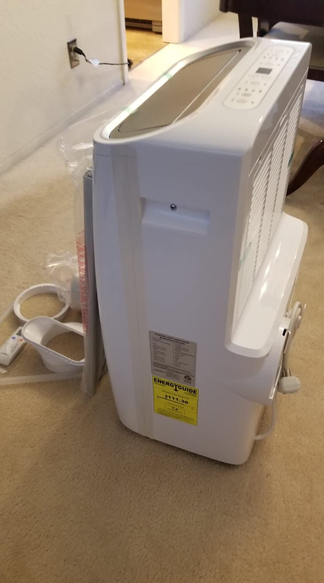 COSTWAY 12000BTU Portable Air Conditioner, 4-in-1 Oscillation Air Cooler with Cooling/Dehumidifier/Heater/Fan, 3 Speeds Fan for 450 sq.ft, Remote Control, WiFi Smart Control (12000BTU) Customer Review COSTWAY 12000BTU Portable Air Conditioner, 4-in-1 Oscillation Air Cooler with Cooling/Dehumidifier/Heater/Fan, 3 Speeds Fan for 450 sq.ft, Remote Control, WiFi Smart Control (12000BTU) - Customer Photo 1