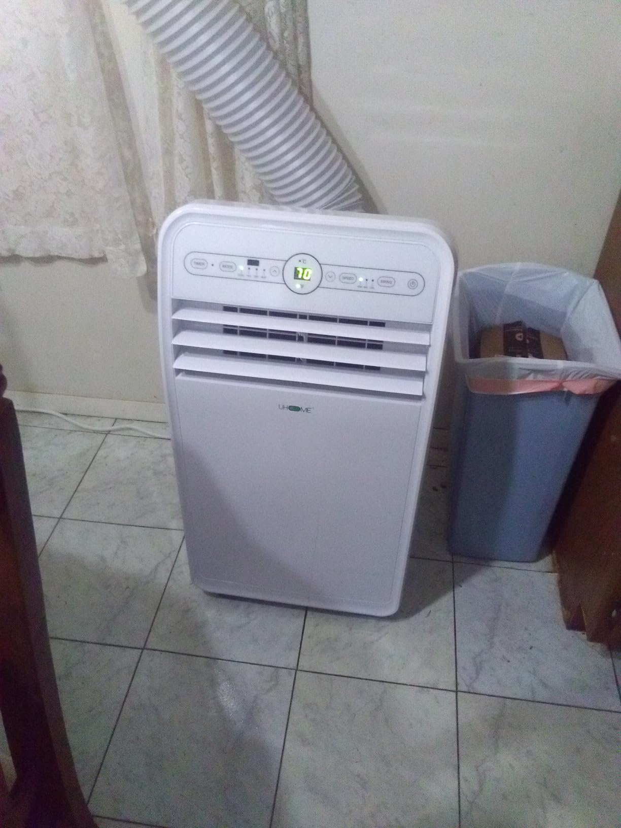 Uhome 12000 BTU Portable Air Conditioner with Heater up to 400 Sq. Ft, Ac Heater Combo Window Unit, Portable AC Unit with Dehumidifier & Fan, Cools & Heats,Remote Control and Window Kit Included,White - Customer Photo 4