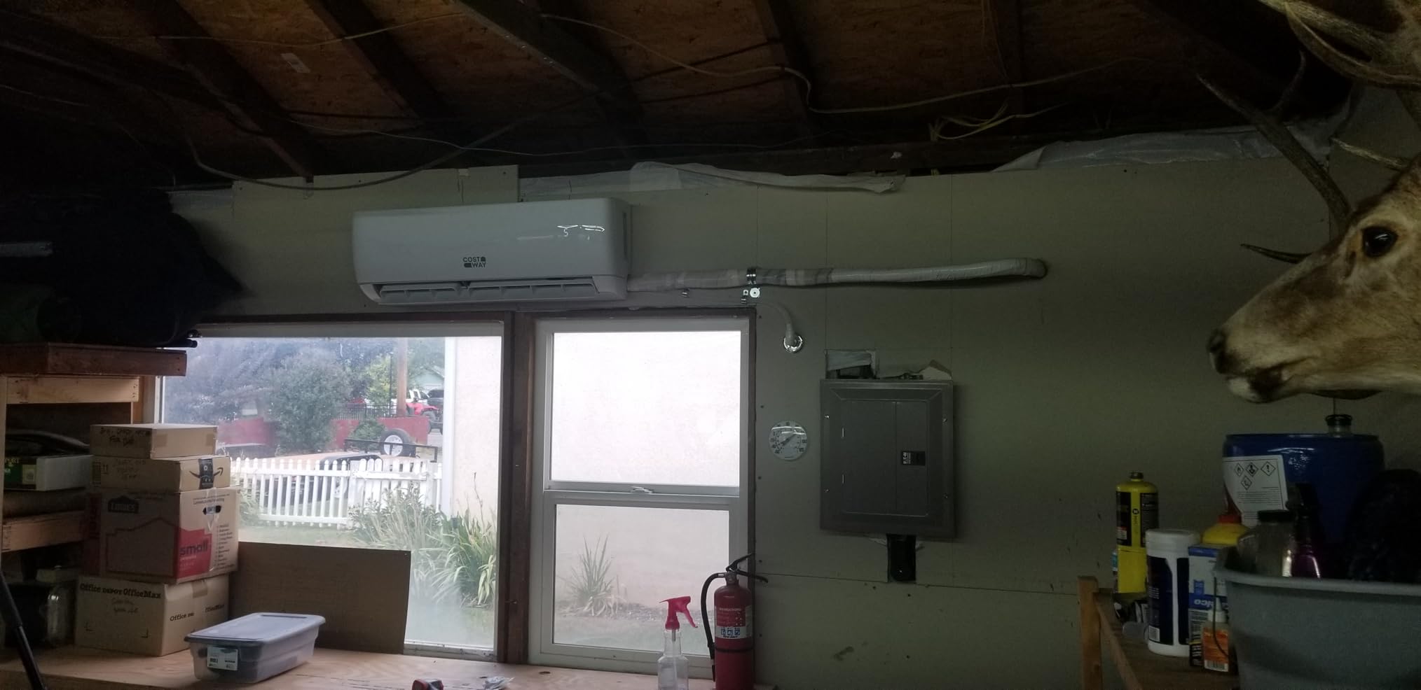 COSTWAY 12000BTU Mini Split Air Conditioner& Heater, 20 SEER2 115V Wall-Mounted Ductless AC Unit Cools Rooms up to 750 Sq. Ft, Energy Efficient Inverter AC with Heat Pump (Blast Series) - Customer Photo 1