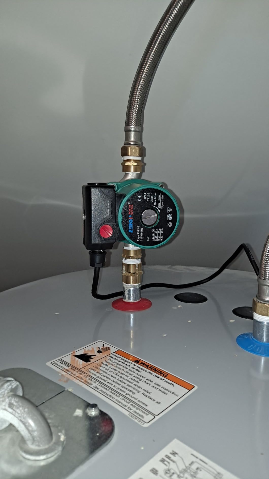 Hot Water Recirculating Pump, Water Circulator Pump, 120W 110V Automatic Circulating Pump Stainless Steel Head NPT 3/4