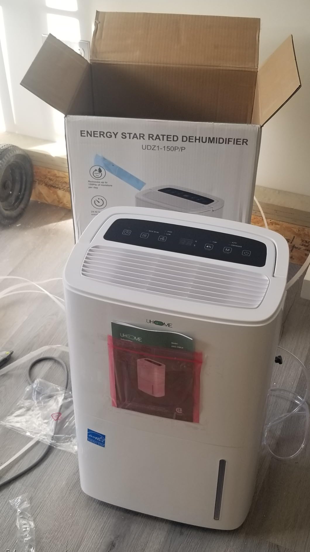 Uhome 30 Pint Dehumidifier - for Basement with Activated Carbon Filter,Ultra Quiet, Humidity Sensor, Auto Shut Off, Continuous Drainage Hose - Ideal Dehumidifiers for Home, 1500 Sq Ft Dehumidifiers Customer Review Uhome 30 Pint Dehumidifier - for Basement with Activated Carbon Filter,Ultra Quiet, Humidity Sensor, Auto Shut Off, Continuous Drainage Hose - Ideal Dehumidifiers for Home, 1500 Sq Ft Dehumidifiers - Customer Photo 2