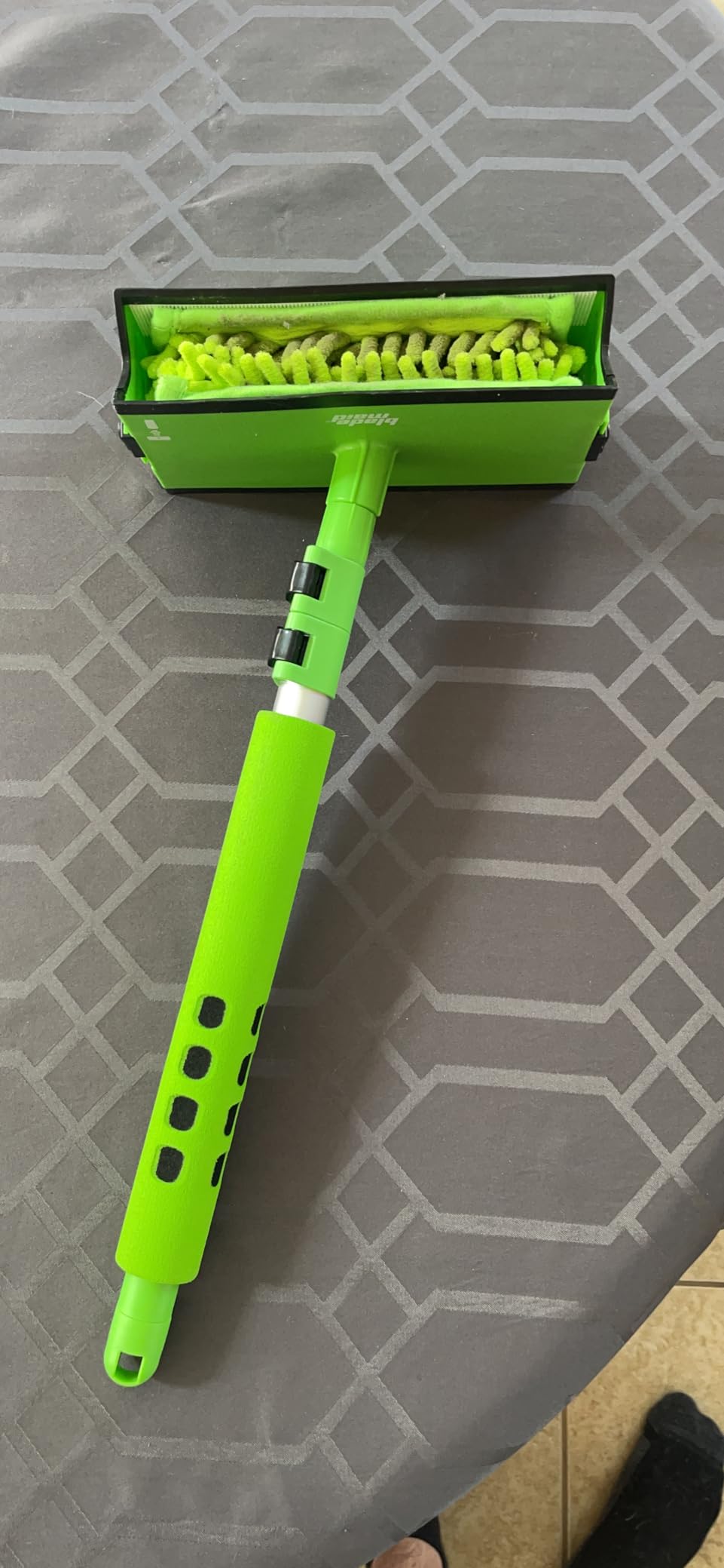 Blade Maid Ceiling Fan Blade Cleaner & Flexible Dusting Brush | Extendable Pole for High Ceilings, Reusable Microfiber Pads, Wall Duster, Removes Cobwebs| Size 3 feet (Pack of 1) Customer Review Blade Maid Ceiling Fan Blade Cleaner & Flexible Dusting Brush | Extendable Pole for High Ceilings, Reusable Microfiber Pads, Wall Duster, Removes Cobwebs| Size 3 feet (Pack of 1) - Customer Photo 1