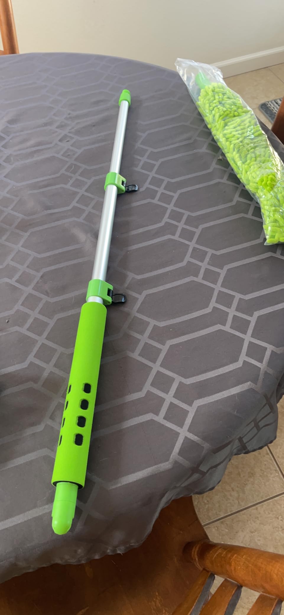 Blade Maid Ceiling Fan Blade Cleaner & Flexible Dusting Brush | Extendable Pole for High Ceilings, Reusable Microfiber Pads, Wall Duster, Removes Cobwebs| Size 3 feet (Pack of 1) Customer Review Blade Maid Ceiling Fan Blade Cleaner & Flexible Dusting Brush | Extendable Pole for High Ceilings, Reusable Microfiber Pads, Wall Duster, Removes Cobwebs| Size 3 feet (Pack of 1) - Customer Photo 2