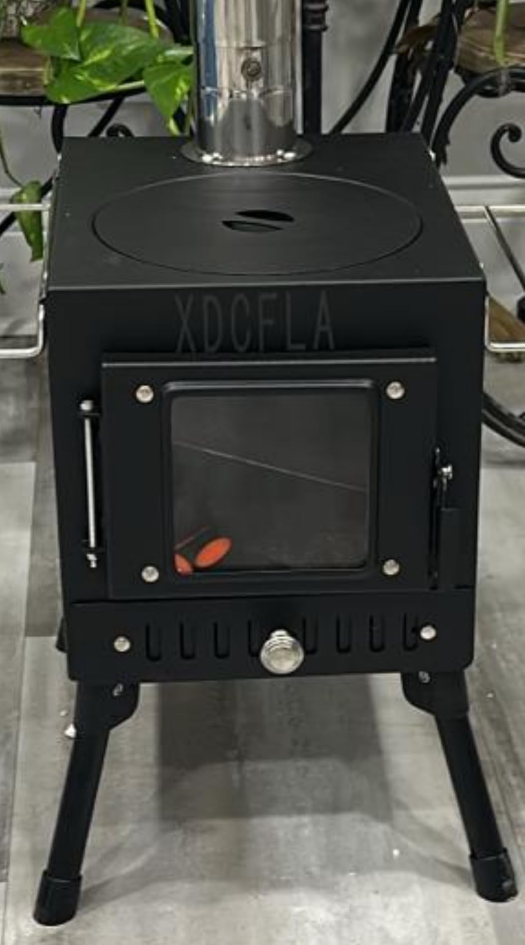 Wood Burning Stove, Wood Stove With Chimney Pipes, Small Camping Wood Stove With Anti-Spark and Adjustment Pipe for Hunting,fishing,Cooking,Heating,Drying Clothes double-layer Hot Tent Stove Customer Review Wood Burning Stove, Wood Stove With Chimney Pipes, Small Camping Wood Stove With Anti-Spark and Adjustment Pipe for Hunting,fishing,Cooking,Heating,Drying Clothes double-layer Hot Tent Stove - Customer Photo 1