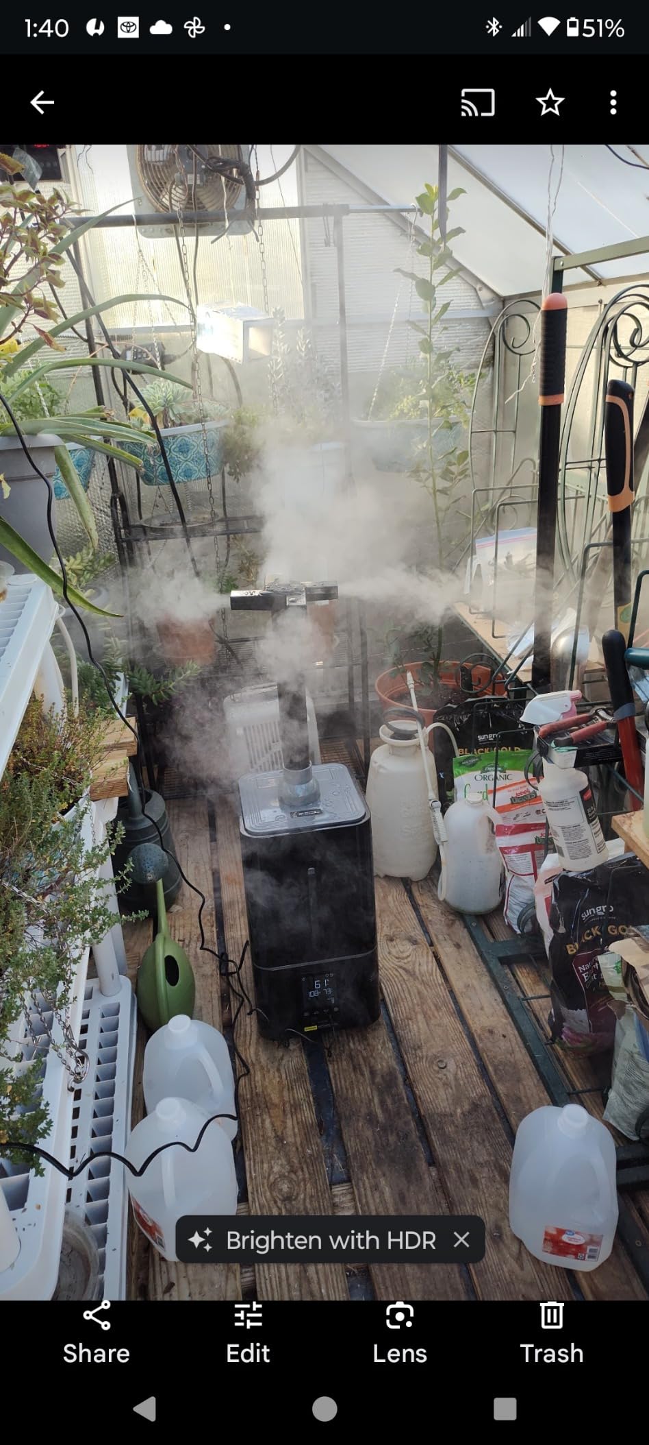 AC Infinity CLOUDFORGE T3, Plant Humidifier 4.5L with VPD Humidity Controls, 10-Level Precision Vaporizer, Extendable Targeting Hose and No-Leak Seal for Grow Tents Customer Review AC Infinity CLOUDFORGE T3, Plant Humidifier 4.5L with VPD Humidity Controls, 10-Level Precision Vaporizer, Extendable Targeting Hose and No-Leak Seal for Grow Tents - Customer Photo 2