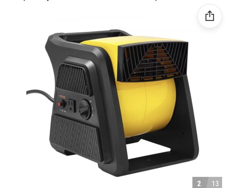 VEVOR Pivoting Utility Fan, 600 CFM High Velocity Floor Blower for Drying, Cooling, Ventilating, Exhausting, 300° Blowing Angle Air Mover, Portable Carpet Dryer Fan for Home, Work Shop Customer Review VEVOR Pivoting Utility Fan, 600 CFM High Velocity Floor Blower for Drying, Cooling, Ventilating, Exhausting, 300° Blowing Angle Air Mover, Portable Carpet Dryer Fan for Home, Work Shop - Customer Photo 4