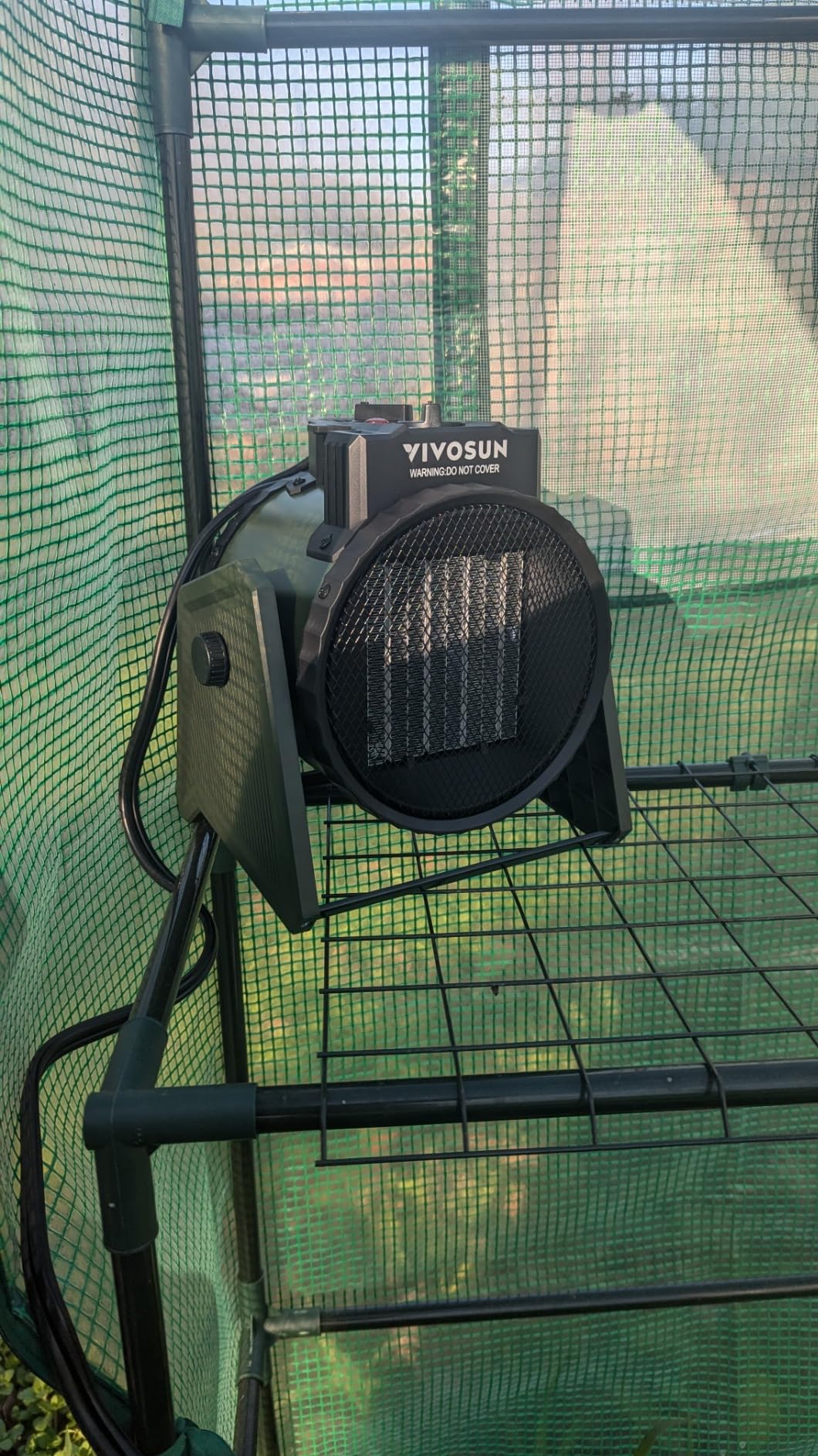 VIVOSUN Portable Greenhouse Heater, 1500W/750W Electric Heater, 3 Modes for Fast Heating, Overheat Protection, Dustproof Design for Grow Tents, Patios & Outdoors Customer Review VIVOSUN Portable Greenhouse Heater, 1500W/750W Electric Heater, 3 Modes for Fast Heating, Overheat Protection, Dustproof Design for Grow Tents, Patios & Outdoors - Customer Photo 2