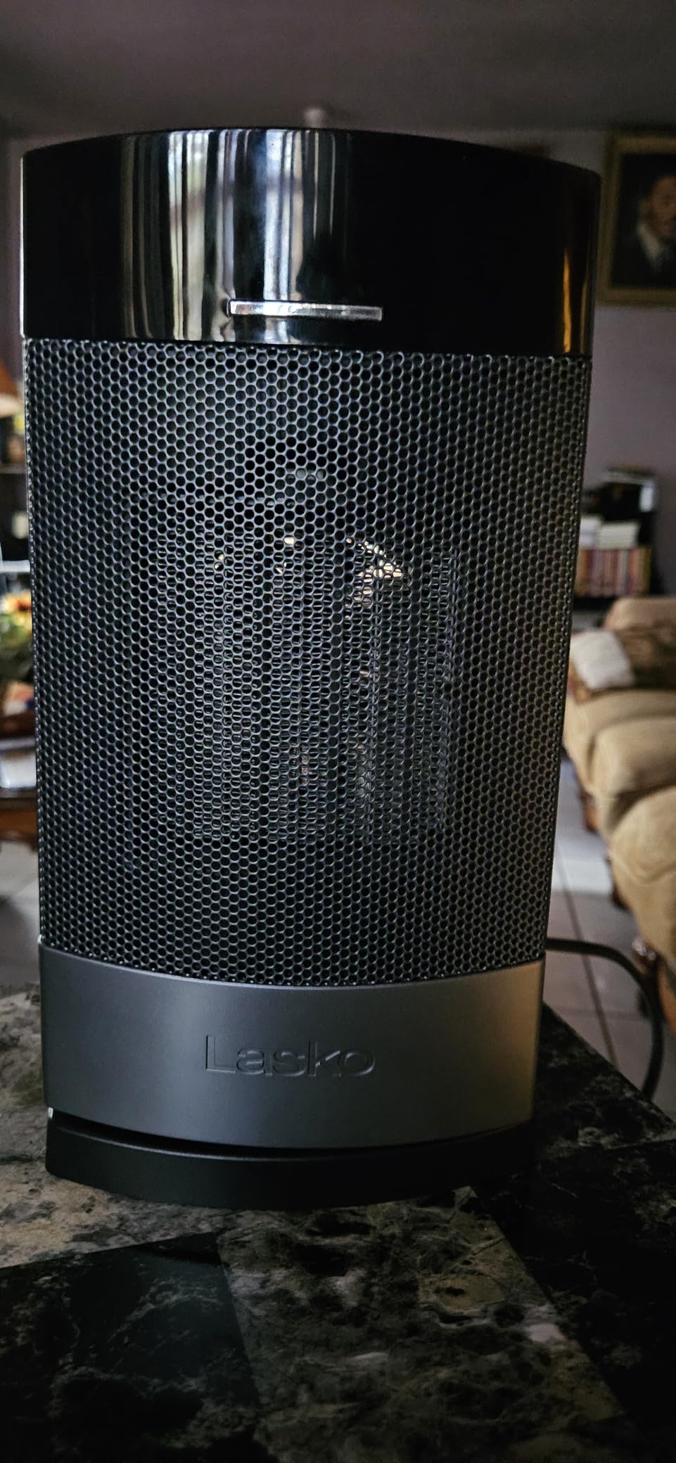 Lasko Ellipse Ceramic Tower Heater for Home with Tipover Switch, Child Lock, Digital Display, Thermostat, Wide Oscillation, Remote, Timer, For Bedroom, Office, Living Room, Den, 1500W, Black, CT18950 Customer Review Lasko Ellipse Ceramic Tower Heater for Home with Tipover Switch, Child Lock, Digital Display, Thermostat, Wide Oscillation, Remote, Timer, For Bedroom, Office, Living Room, Den, 1500W, Black, CT18950 - Customer Photo 1