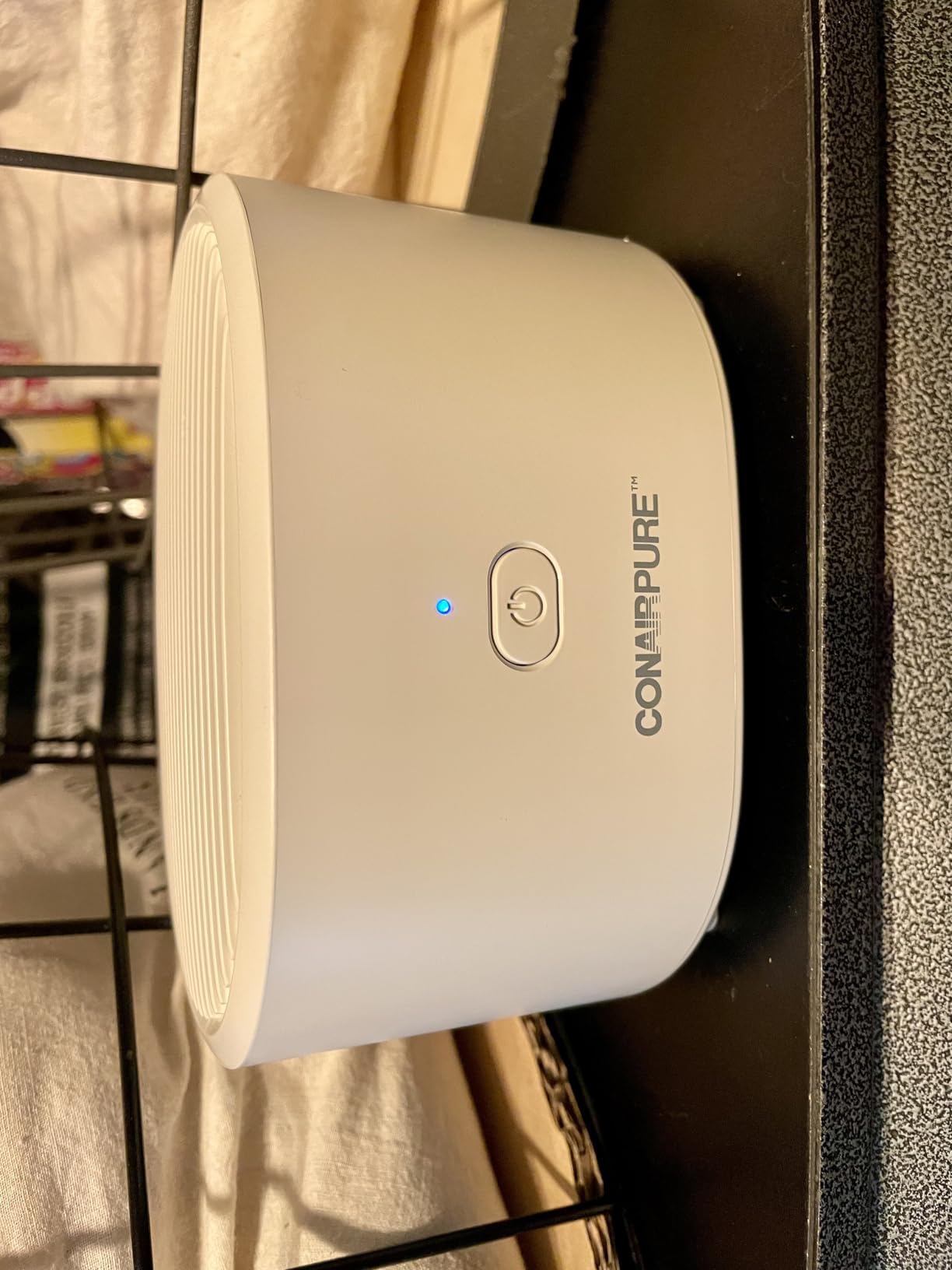 Conair Portable Small Air Purifier, Rechargeable Corded/Cordless, HEPA Air Filter, Allergy Relief, Dust, Pollen, Odor Control, Bedroom, Dorm Room, Small Room - Customer Photo 5