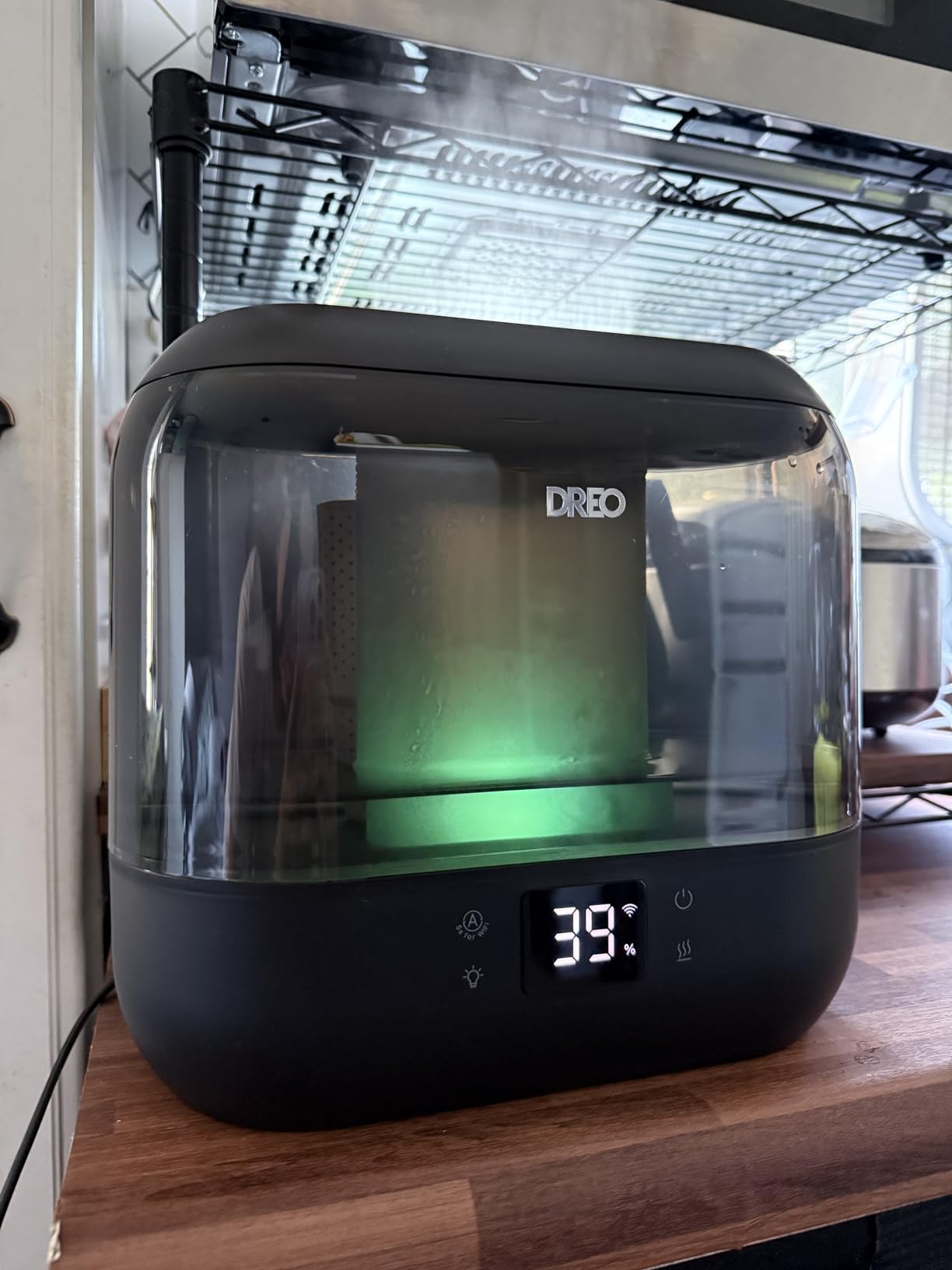 Dreo Smart Humidifiers for Bedroom, Top Fill 4L Supersized Humidifier Large Room with 28 dB, 36H Runtime, Touch/APP/Voice Control, Nightlight, Cool Mist Humidifiers for Baby, Plants, Indoor, Black - Customer Photo 4