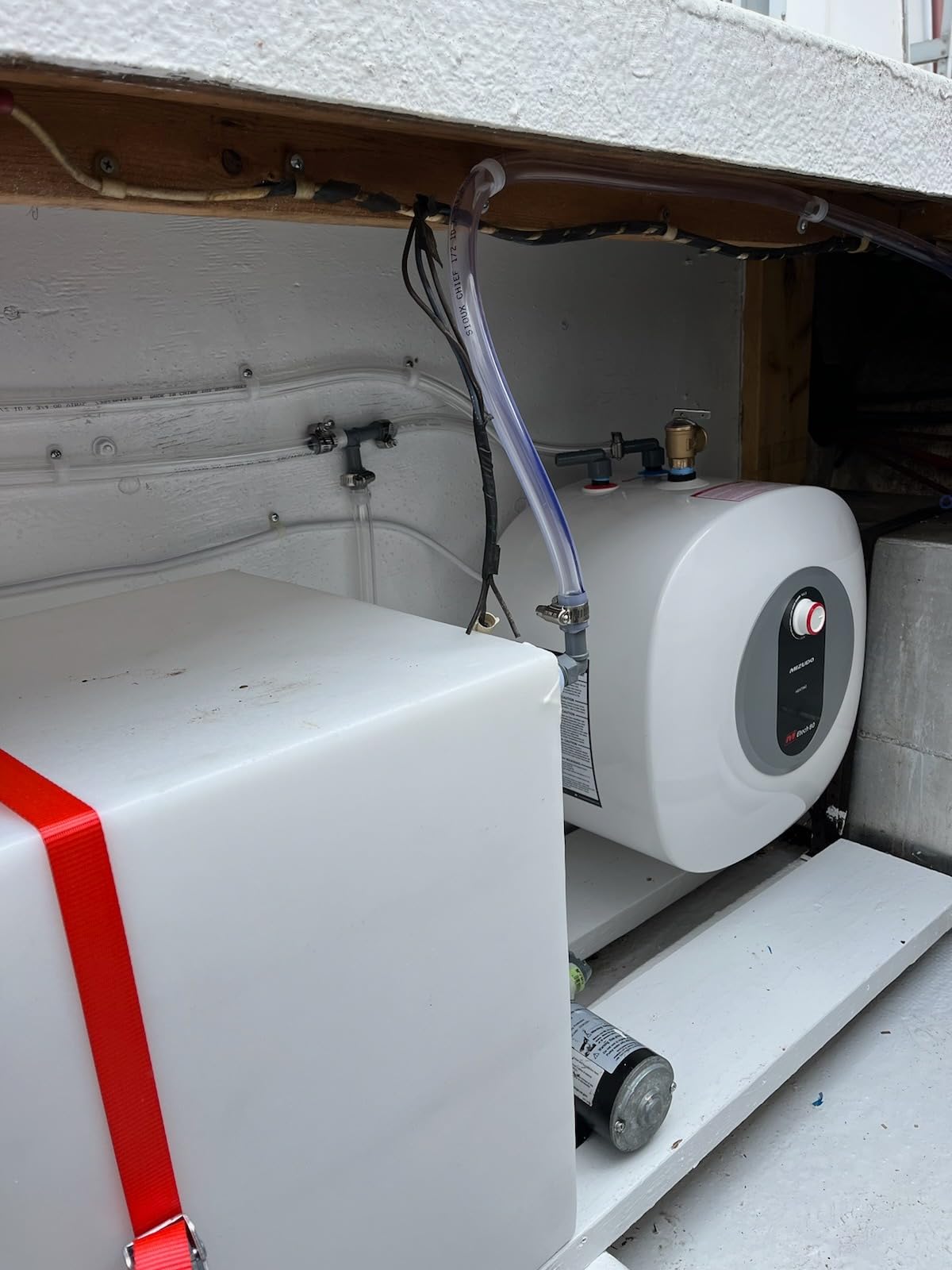 Electric Mini Tank Water Heater - MIZUDO 8.0 Gallon Point of Use Instant Hot Water Heater for RV, Camper, Kitchen, Food Truck, 120V 1440W, Under Sink, Wall or Floor Mounted, Easy to Install Customer Review Electric Mini Tank Water Heater - MIZUDO 8.0 Gallon Point of Use Instant Hot Water Heater for RV, Camper, Kitchen, Food Truck, 120V 1440W, Under Sink, Wall or Floor Mounted, Easy to Install - Customer Photo 1