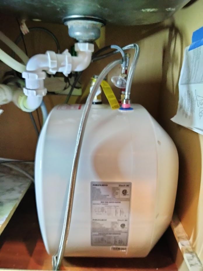 Electric Mini Tank Water Heater - MIZUDO 8.0 Gallon Point of Use Instant Hot Water Heater for RV, Camper, Kitchen, Food Truck, 120V 1440W, Under Sink, Wall or Floor Mounted, Easy to Install Customer Review Electric Mini Tank Water Heater - MIZUDO 8.0 Gallon Point of Use Instant Hot Water Heater for RV, Camper, Kitchen, Food Truck, 120V 1440W, Under Sink, Wall or Floor Mounted, Easy to Install - Customer Photo 2